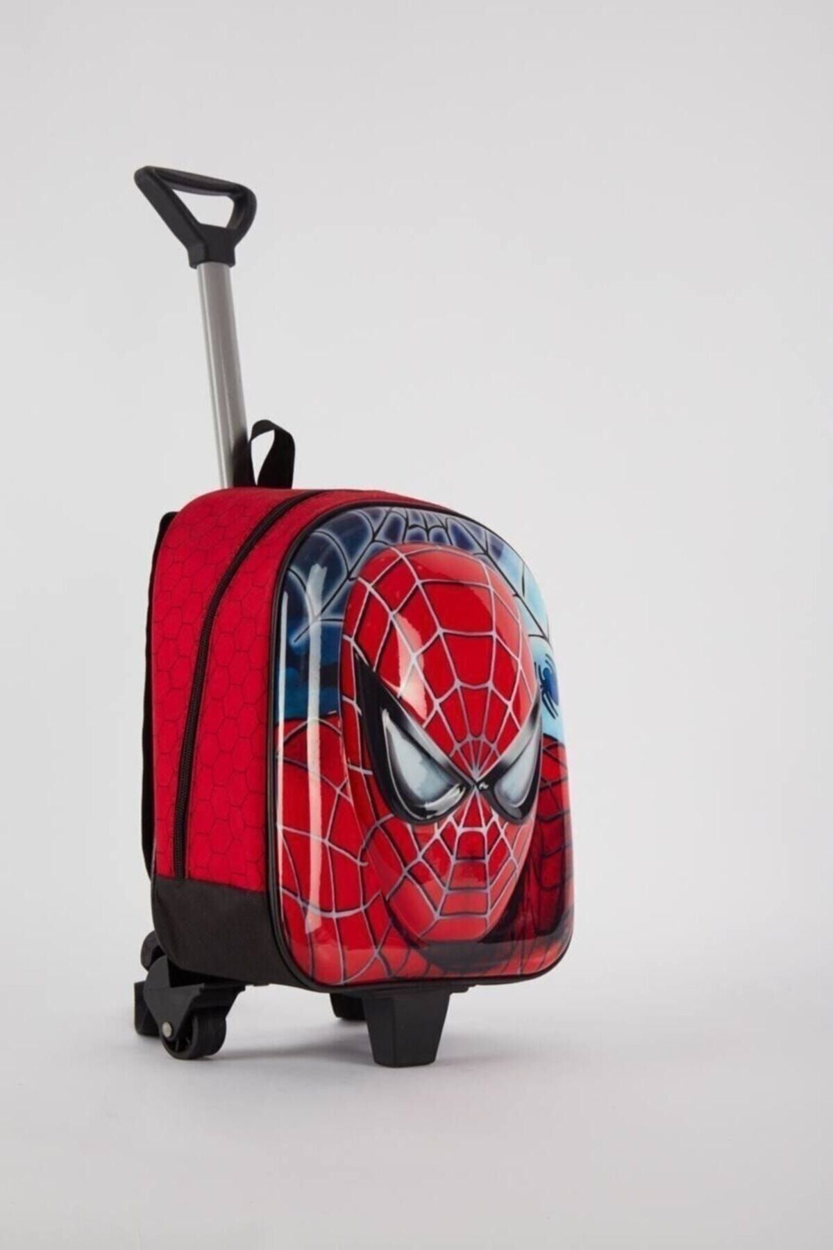 DZC KUZENLER ÇANTA Spider Man Erkek Tekerlekli/çekçekli Okul Çantası /anaokulu Çantası