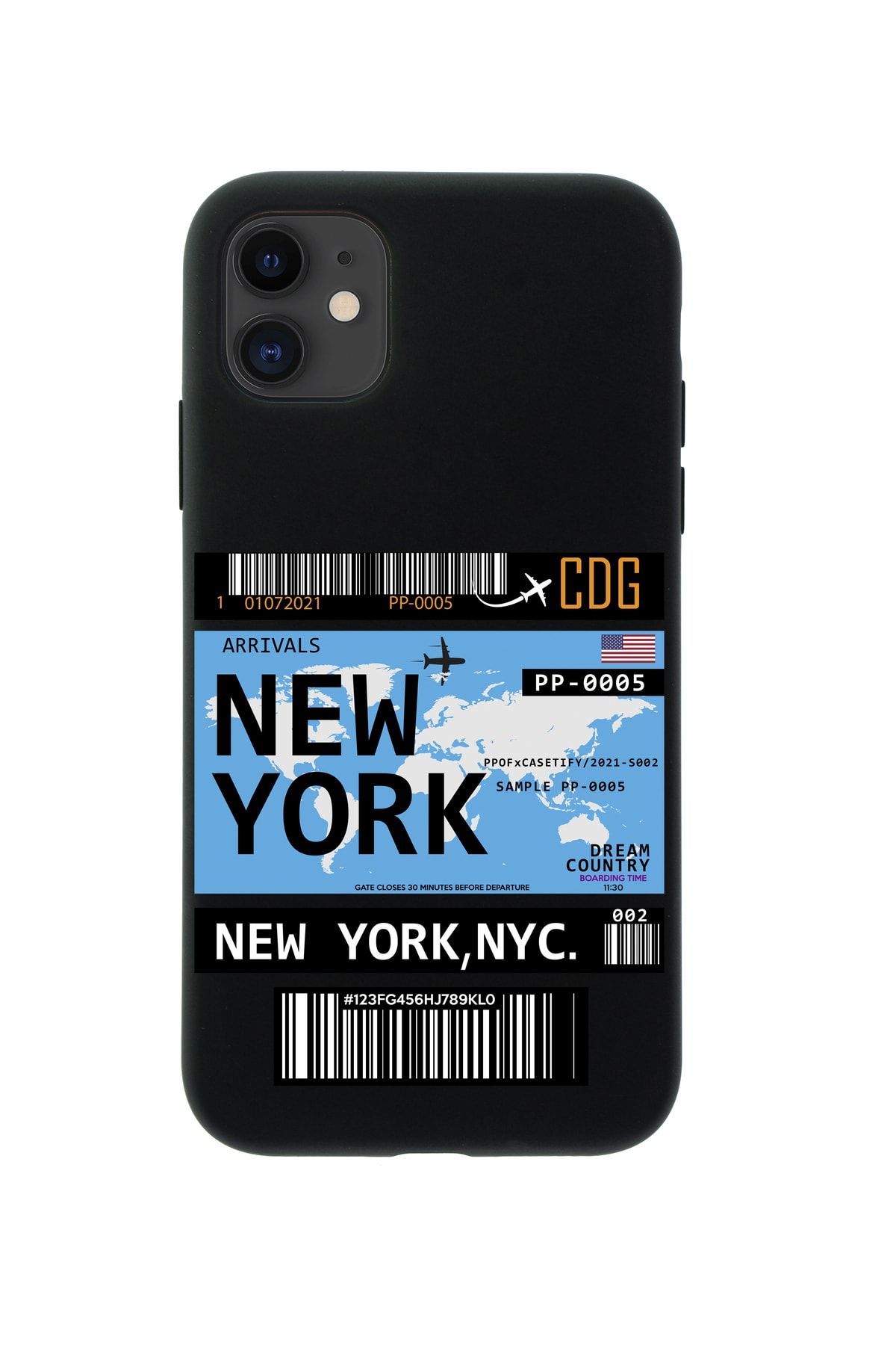 mooodcase Iphone 11 New York Bilet Tasarımlı Siyah Telefon Kılıfı