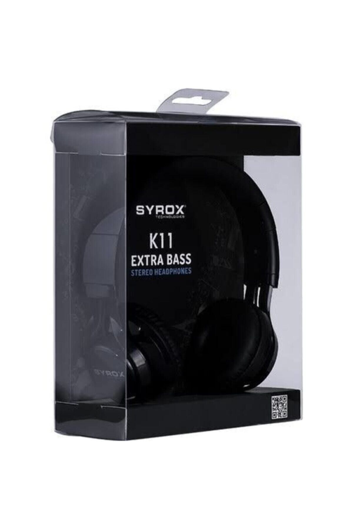 Syrox K11 Mikrofonlu Stereo Kablolu Kulak Üstü Kulaklık K11