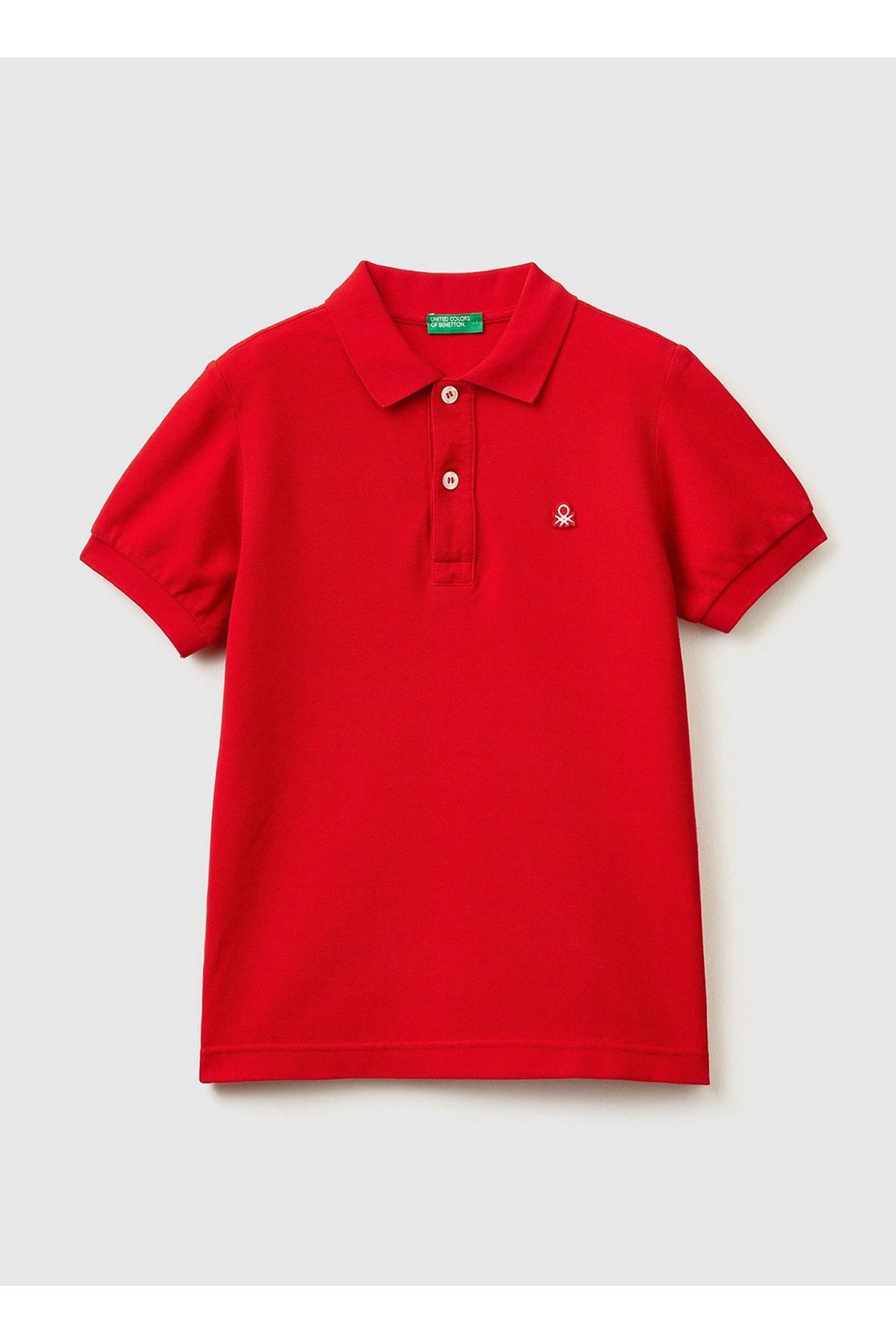 Benetton Düz Kırmızı Erkek Çocuk Polo T-Shirt 3089C300Q