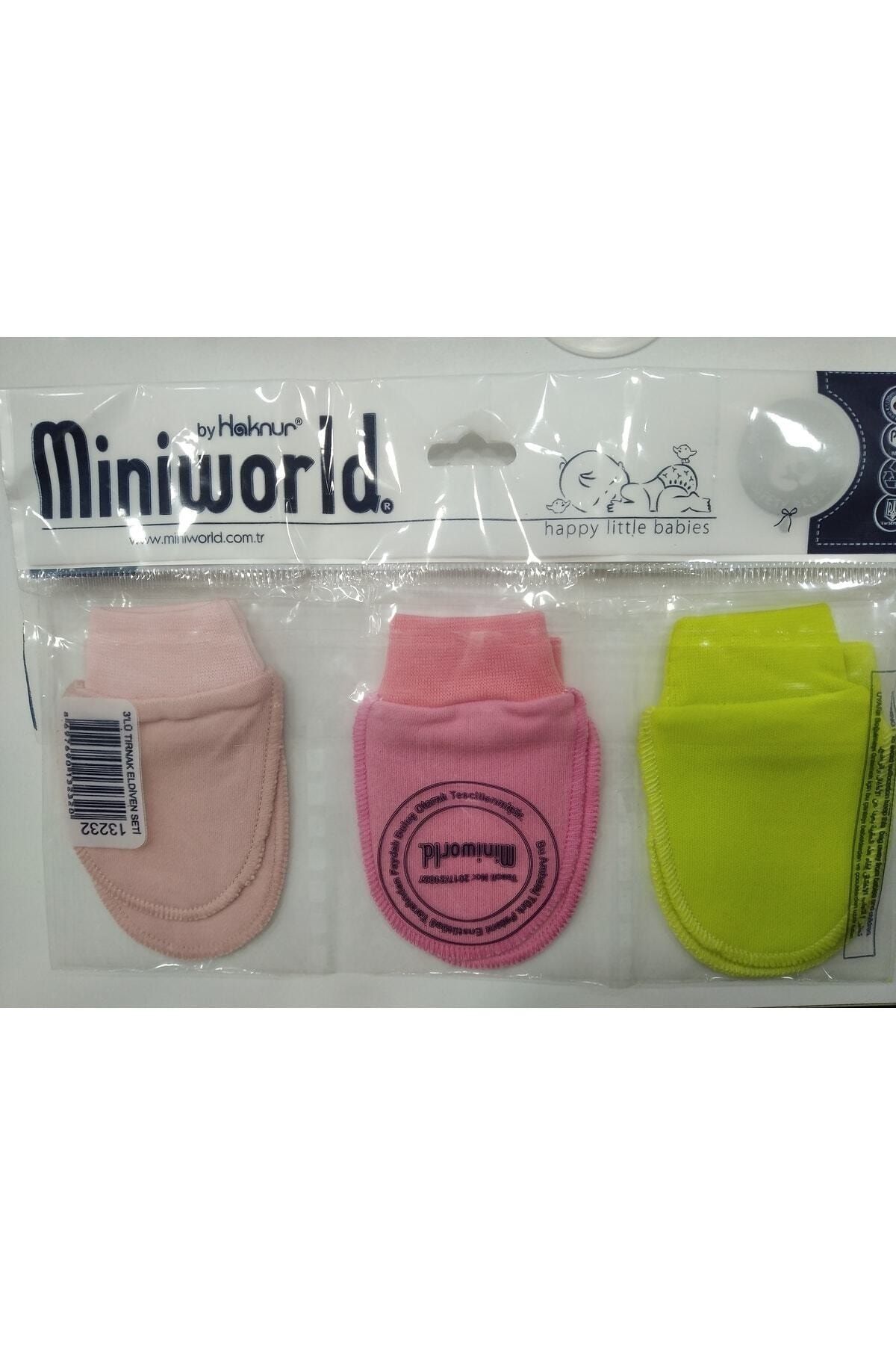 Miniworld Unisex Bebek 3'lü Eldiven