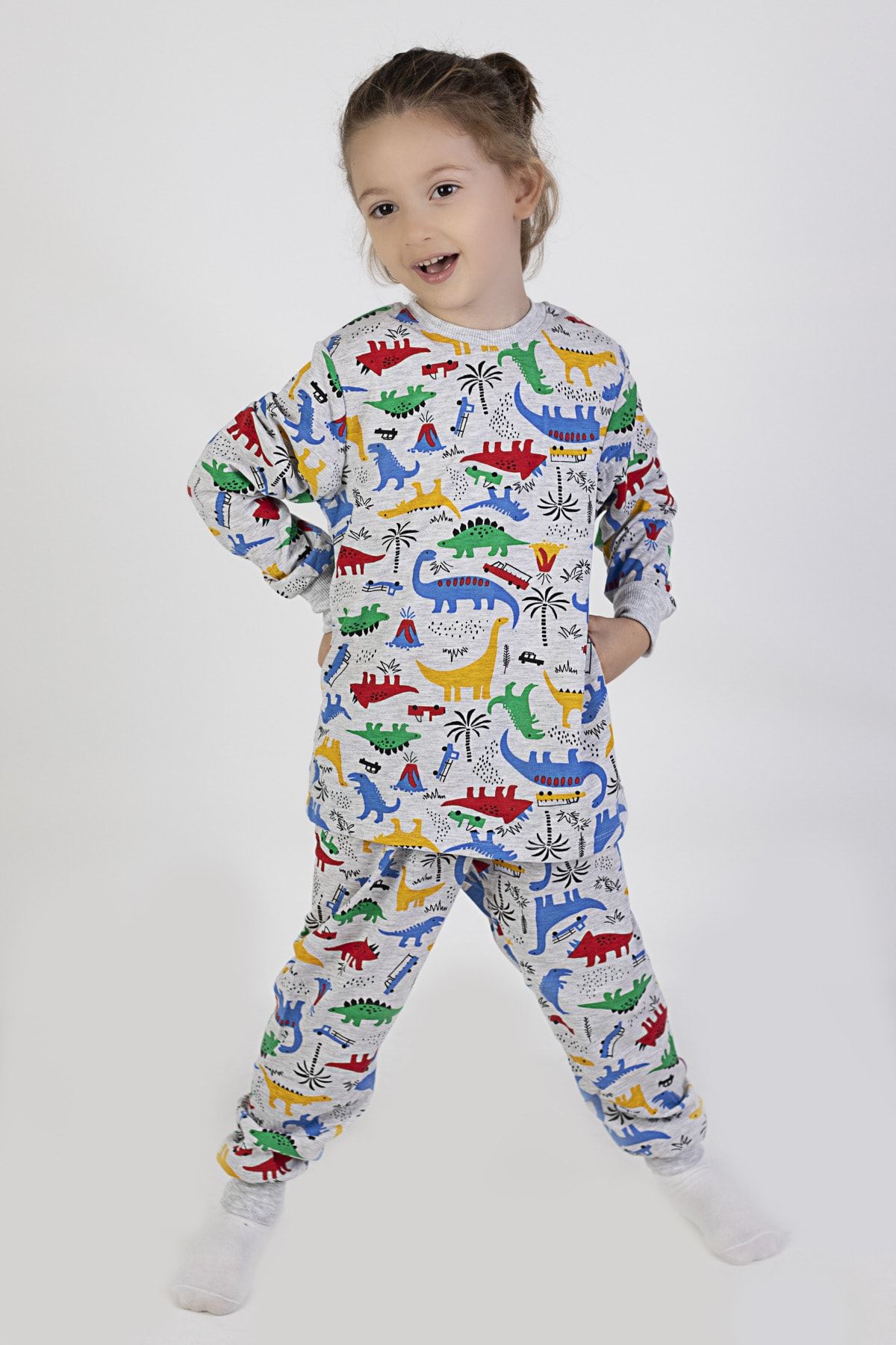 HARİKA KİDS Erkek Çocuk Baskılı İnce Basic Pijama Takımı