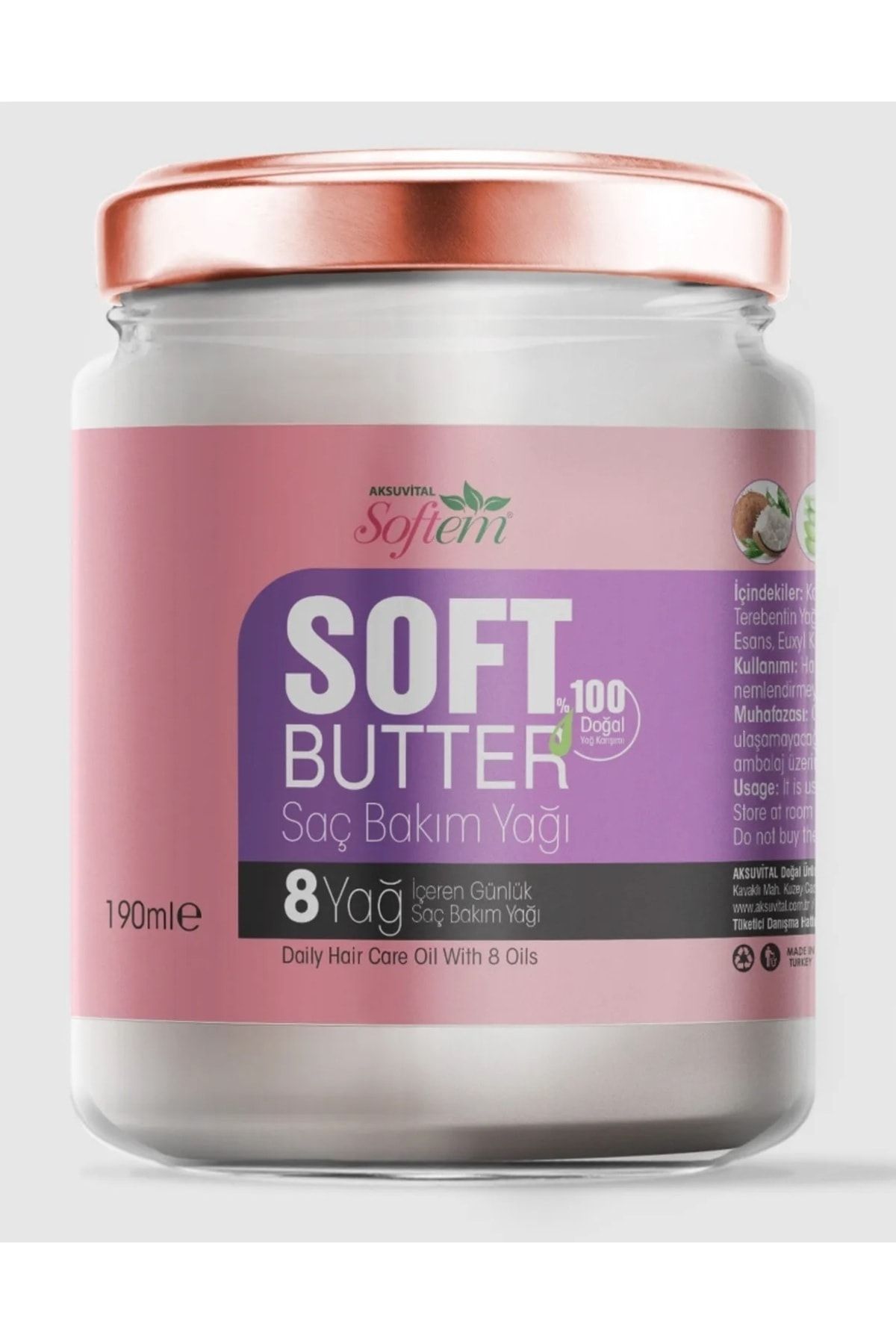 Softem SOFT BUTTER 8 Yağ İçeren 190 ml Saç Bakım Yağı