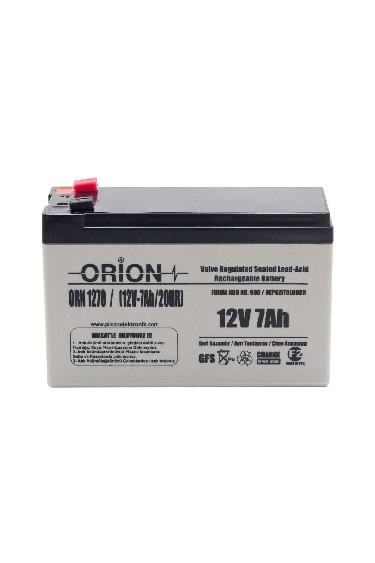 Orion Orn1270 12v 7ah Bakımsız Kuru Akü T2 Soket - 10/2022 Üretim