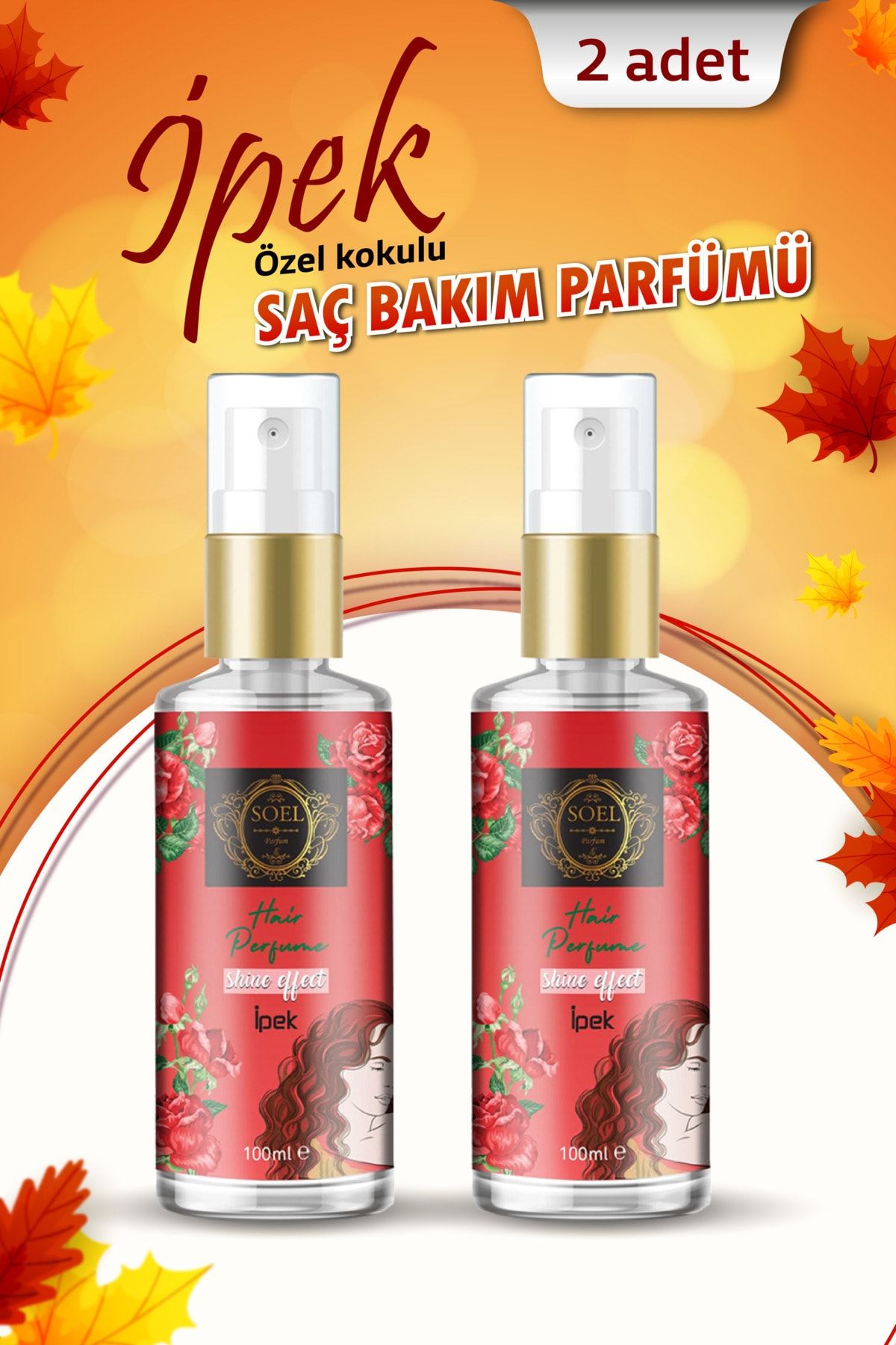 Soel Parfüm Saç Bakım Parfümü- 2 Adet Ipek Parfüm Kokulu 100 ml