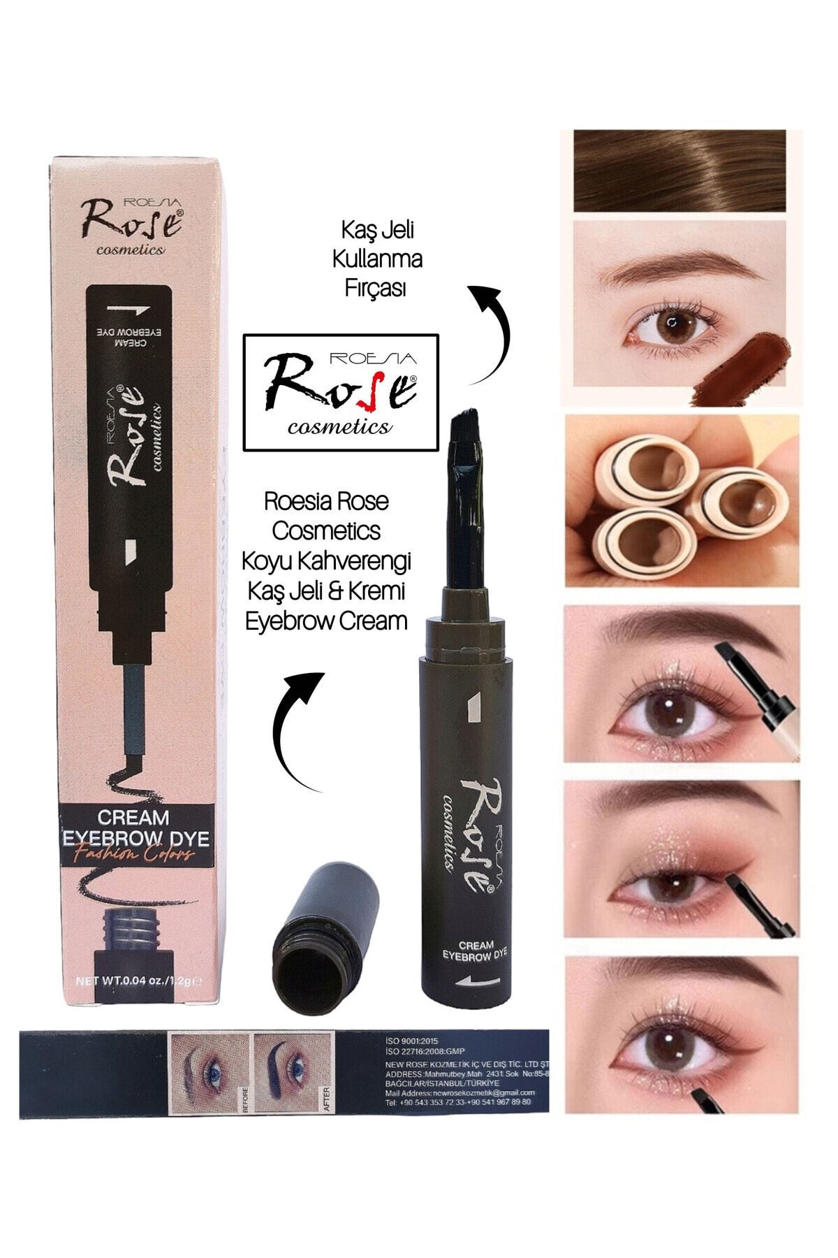 AİLY COSMETİCS Rose Kalem Model Krem Kaş Jeli, Kaş Dövmesi - Rose Cream Eyebrow Dye