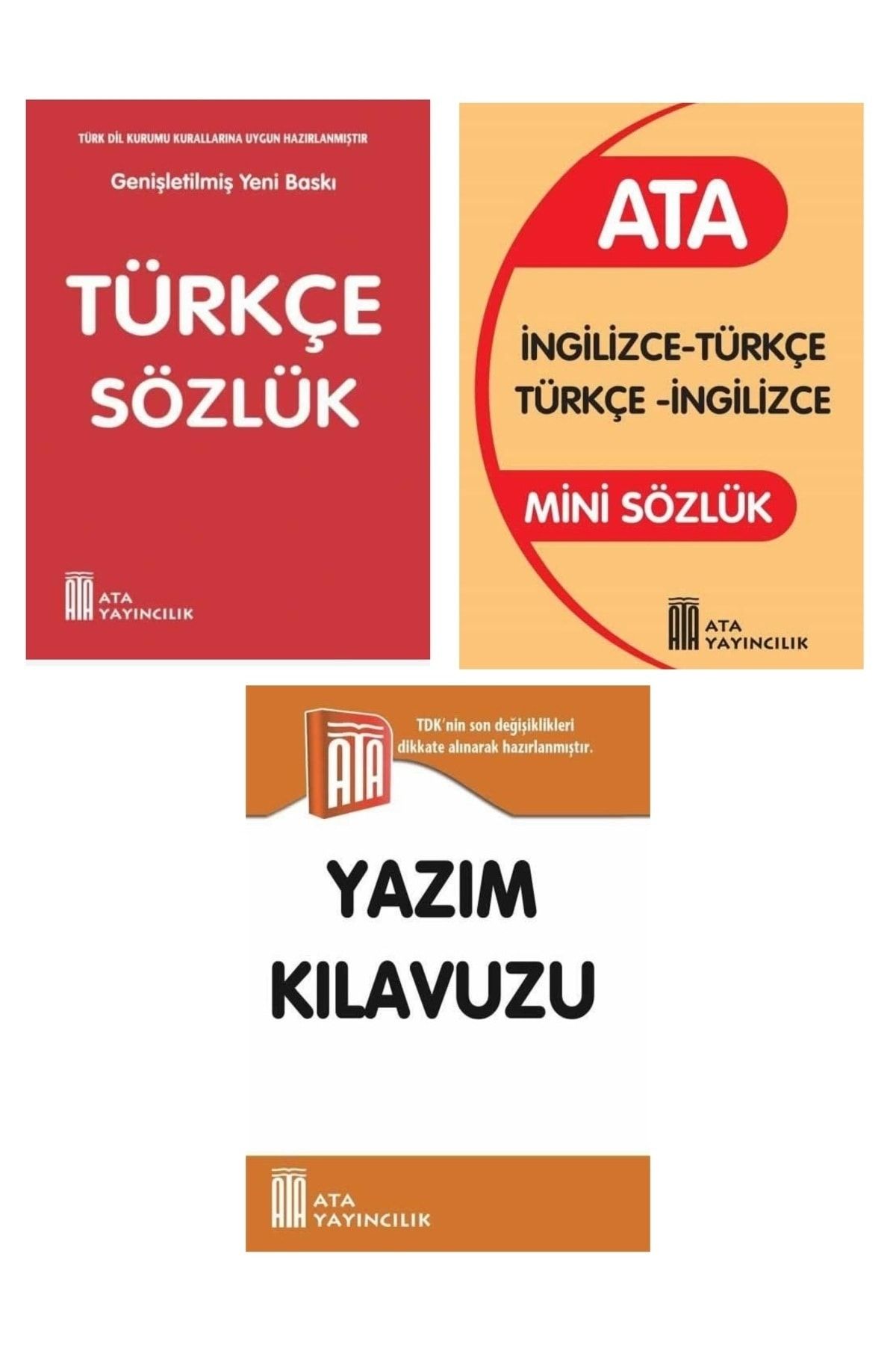 Ata Yayıncılık Mini Türkçe Sözlük- İngilizce Sözlük -Yazım Kılavuzu(Plastik Kapak)