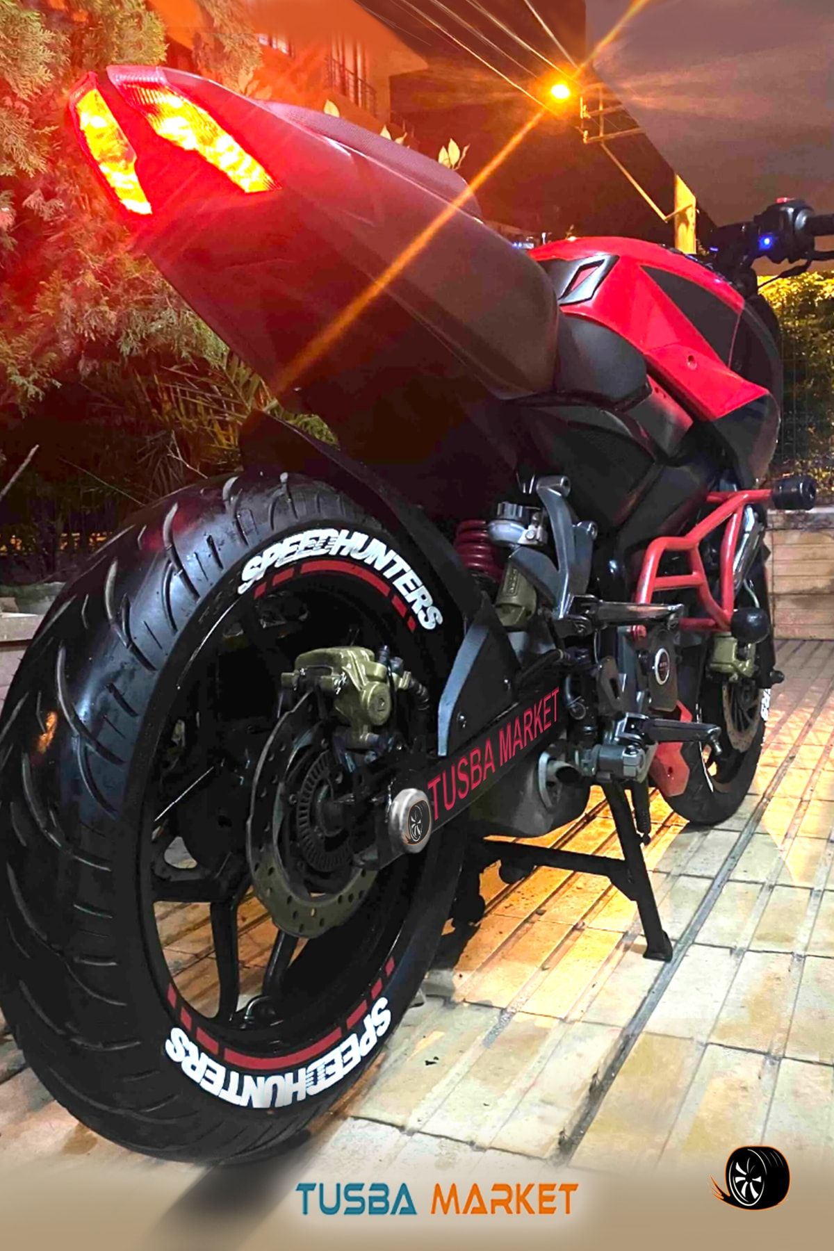 TUSBA MARKET Speedhunters Motosiklet Otomobil 3d Jant & Lastik Yazısı Sticker Arma Şerit | Araç Oto Sticker Arma