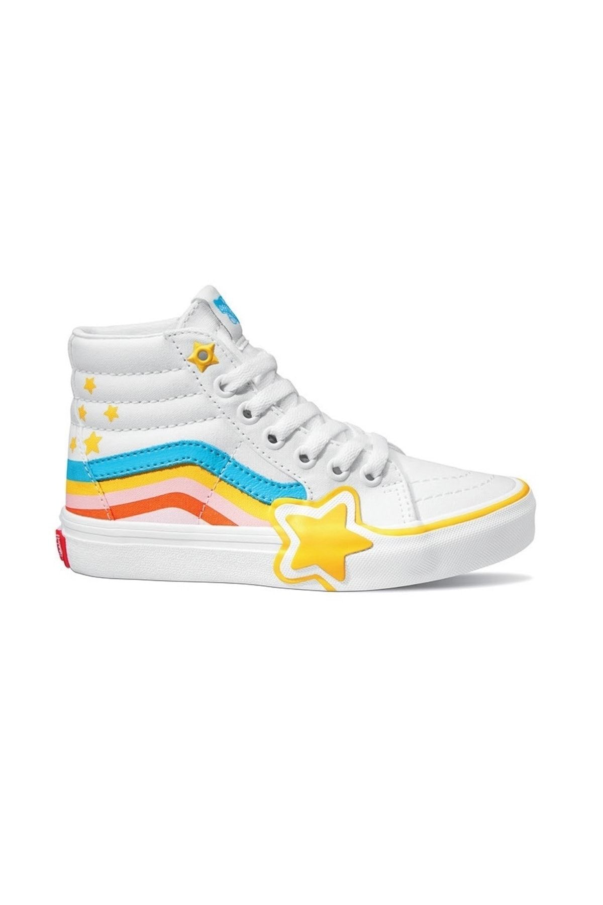 Vans UY SK8-Hi Rainbow Star Beyaz/Renkli Unisex Çocuk Sneaker
