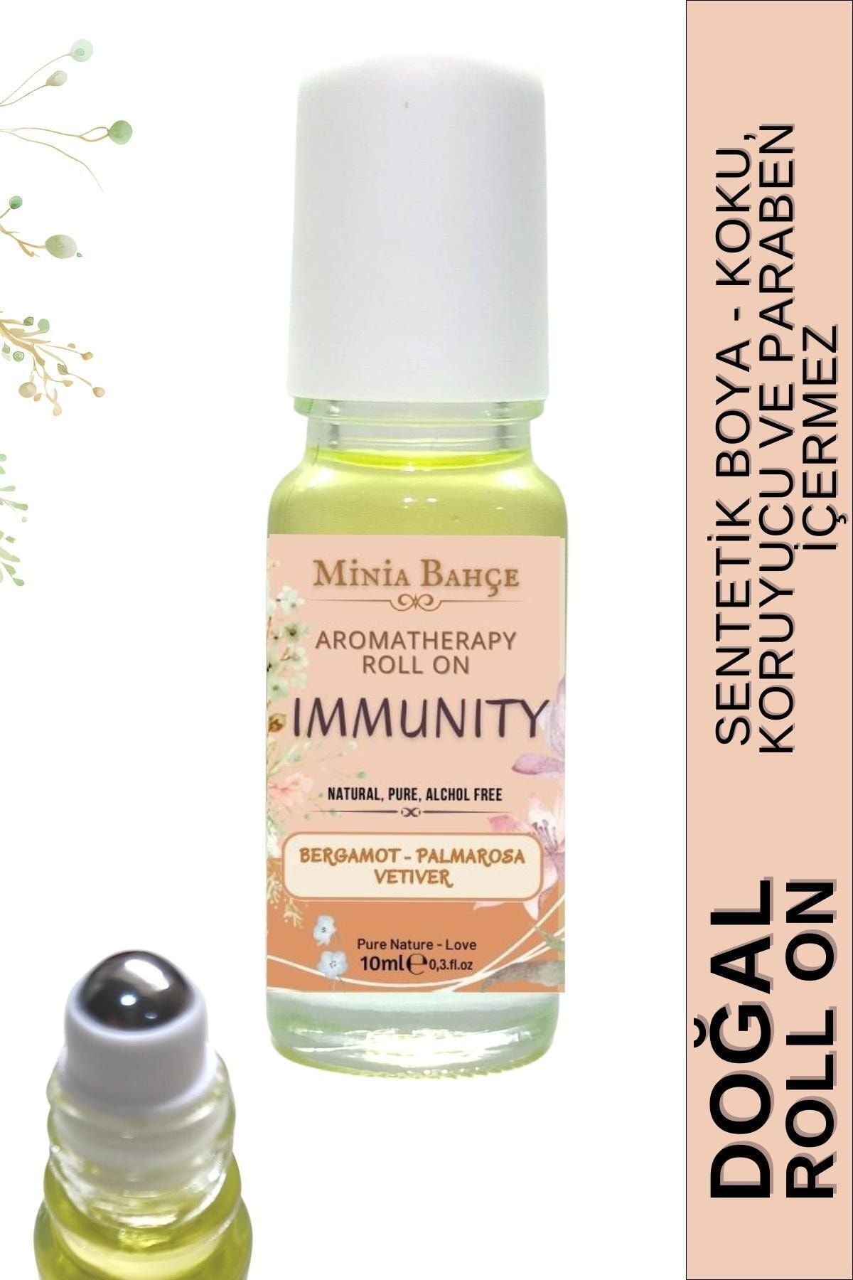 Minia Bahçe Bitki ve Sanat Atölyesi Immunity, Doğal Roll on, Bergamot, Palmarosa, Vetiver 10ml