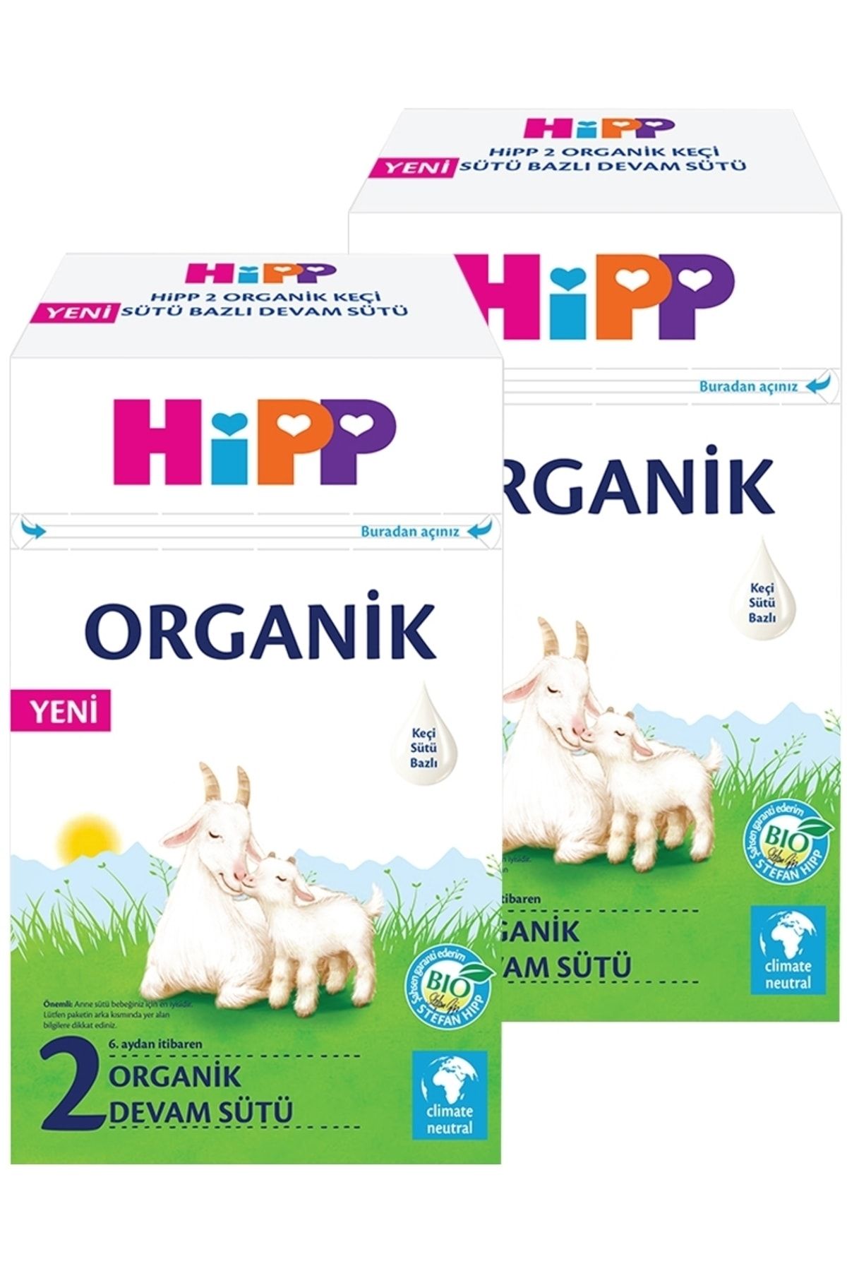 Hipp 2 Organik Keçi Sütü Bazlı Devam Sütü 400 Gr X 2 Adet