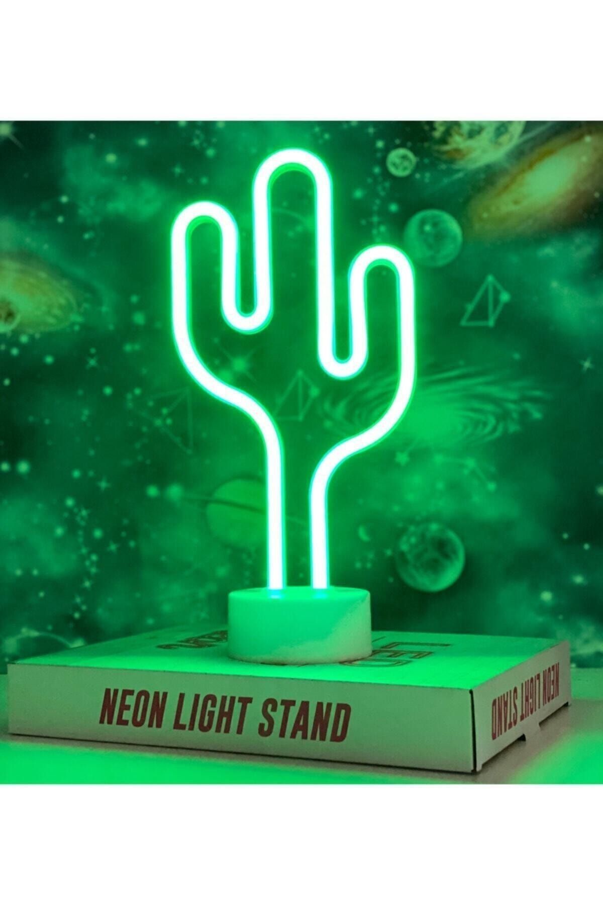 Bam Yeşil Kaktüs Tasarımlı Neon Lamba