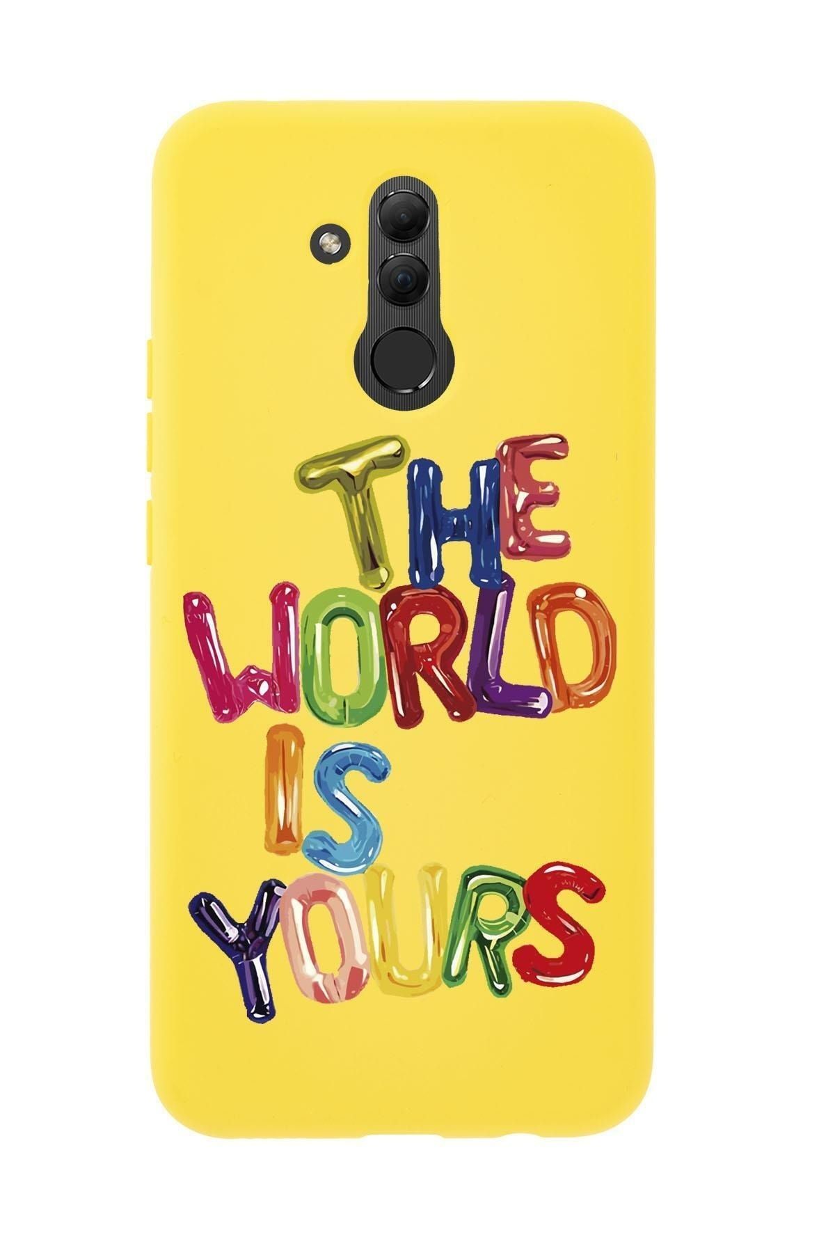 mooodcase Huawei Mate 20 Lite The World Is Yours Desenli Premium Silikonlu Telefon Kılıfı