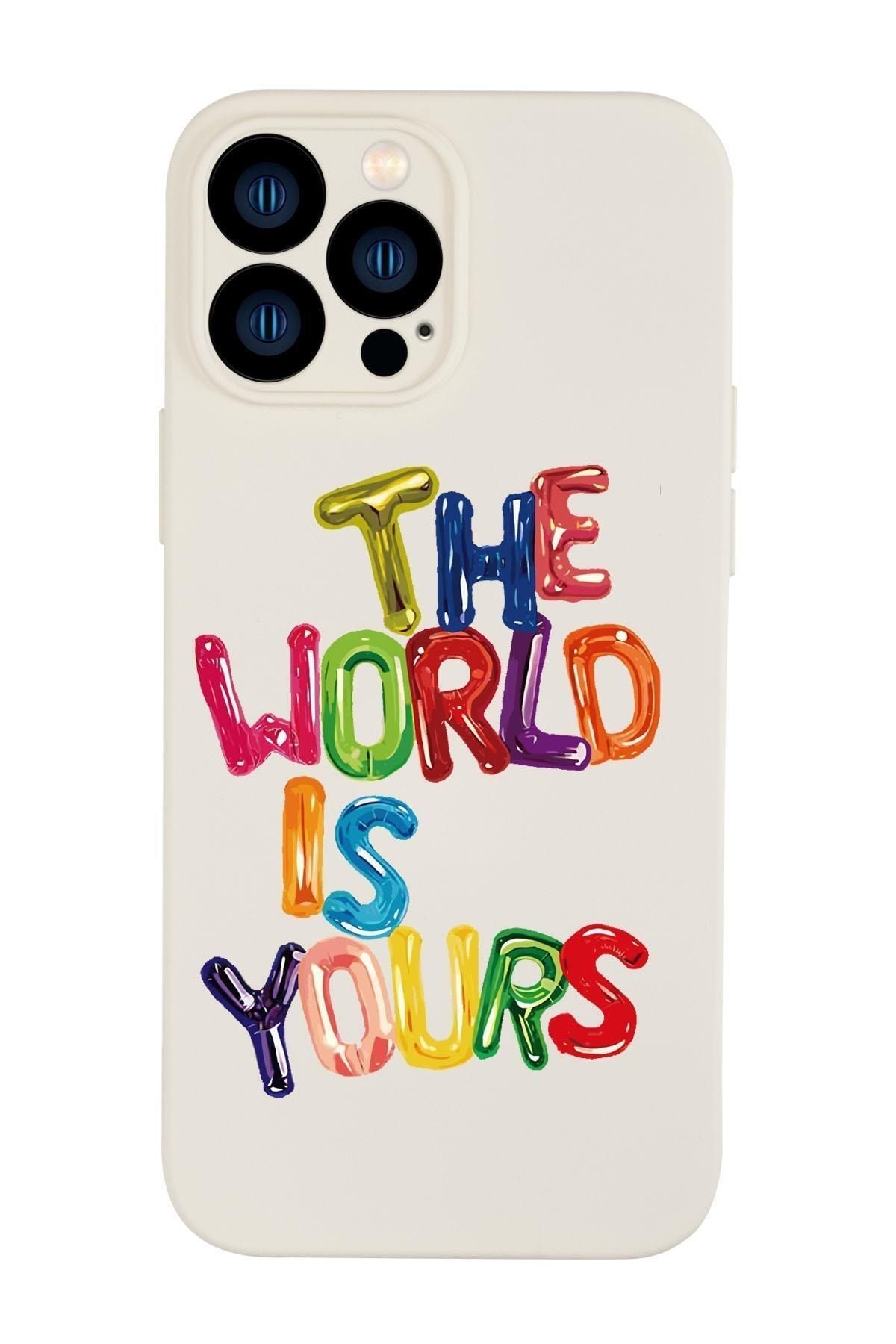 mooodcase Iphone 13 Pro Max The World Is Yours Desenli Kamera Korumalı Premium Silikonlu Telefon Kılıfı