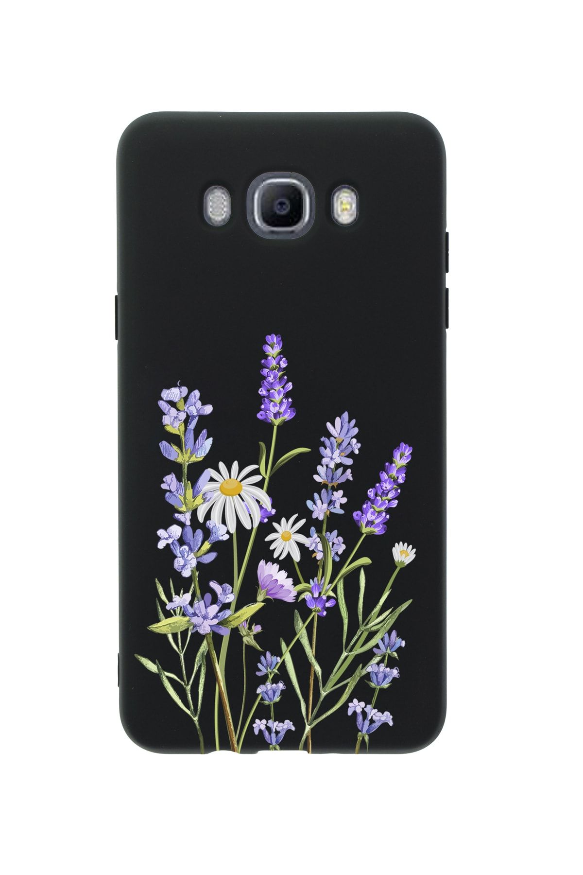 mooodcase Samsung J7 2016 Lavender Premium Silikonlu Siyah Telefon Kılıfı