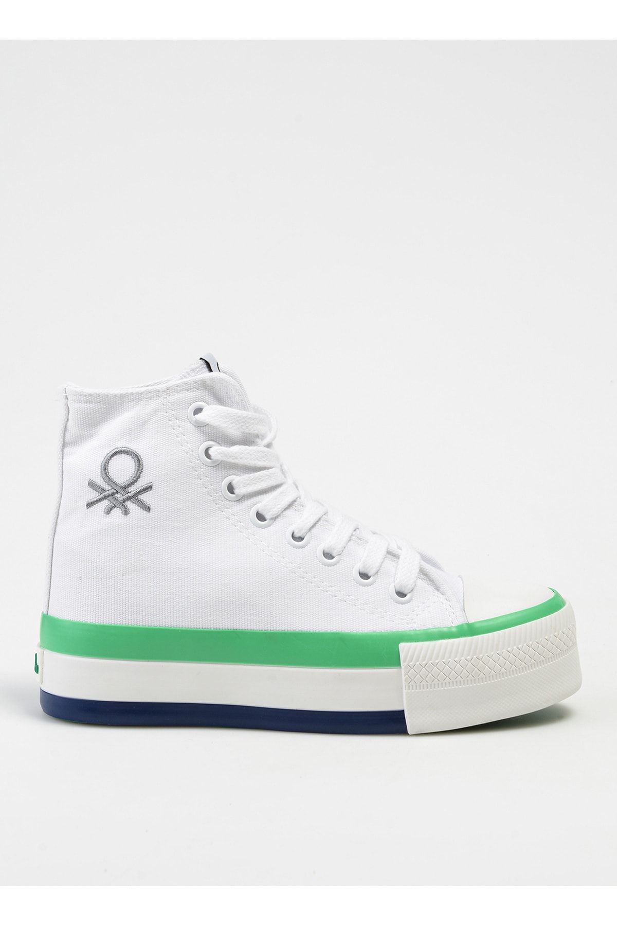 Benetton Beyaz - Yeşil Kadın Sneaker BN-30944
