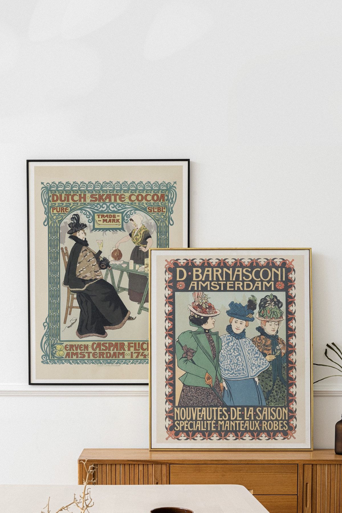 Varyant Art Nouveau Poster - İkili Poster - Caspel - Dekoratif Duvar Tablosu - Çerçevesiz