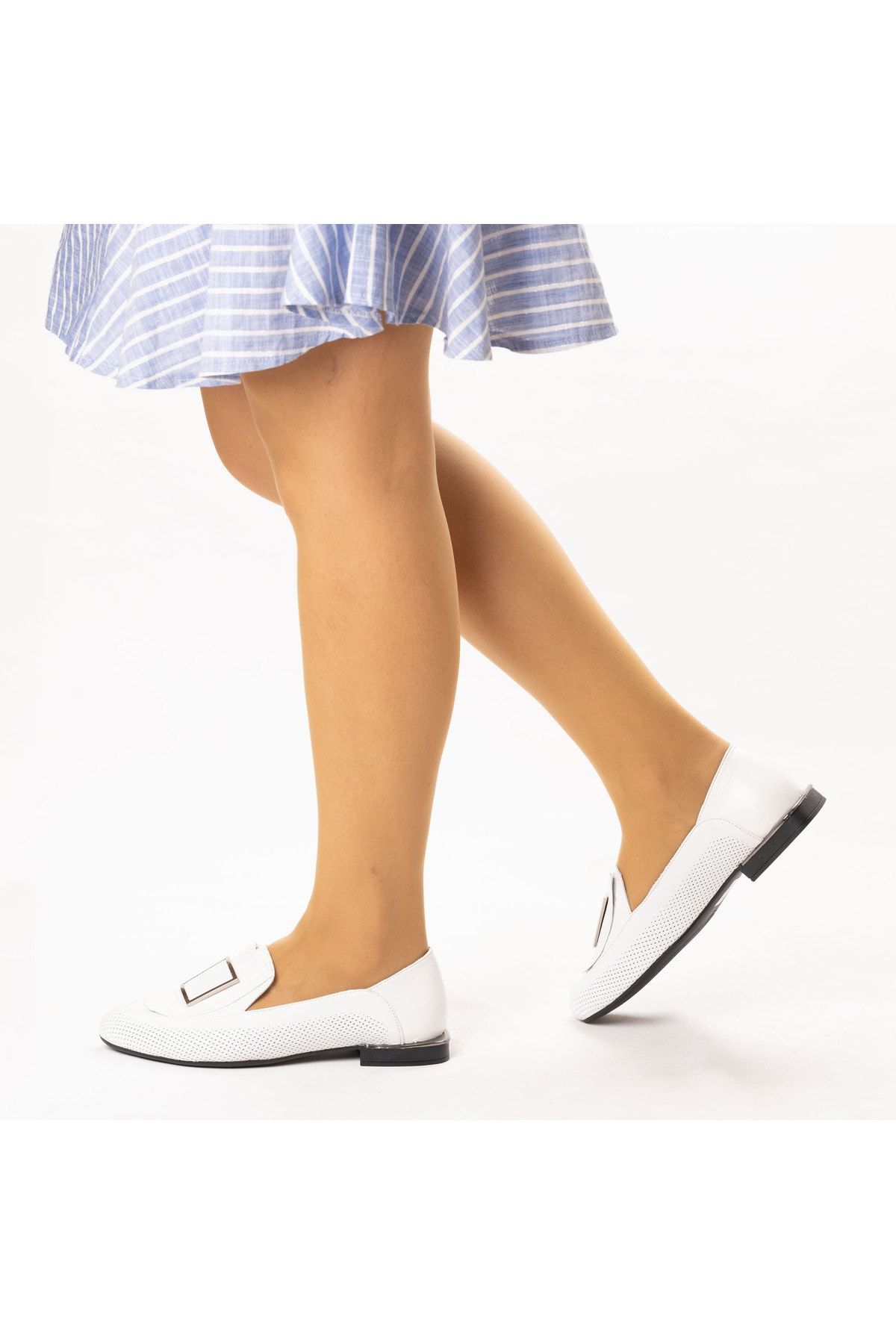 TwoEgoist Kadın Hakiki Deri Günlük Klasik Loafer Ayakkabı