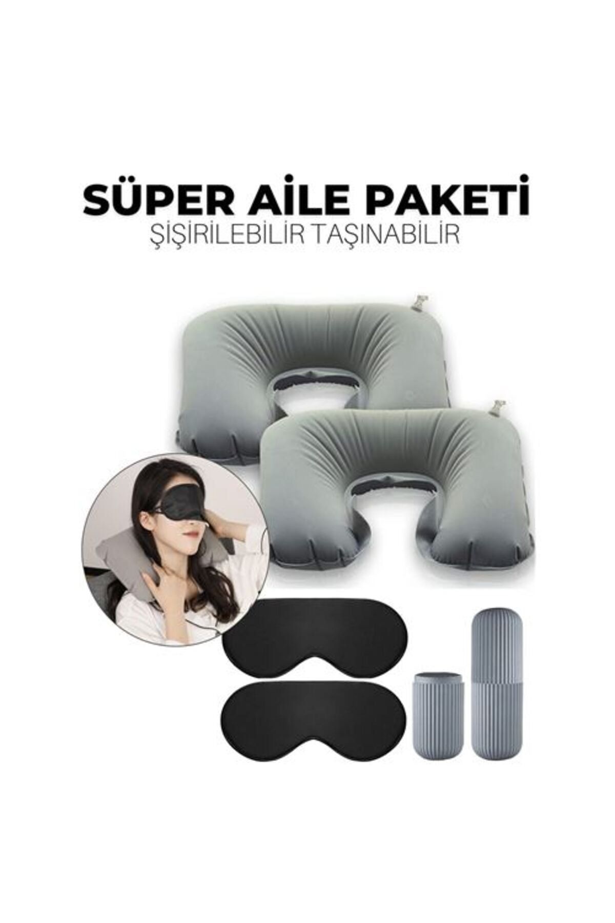 Transformacion Taşınabilir Boyun Uyku Yastığı Süper Aile Seti Balvanera Design 718660