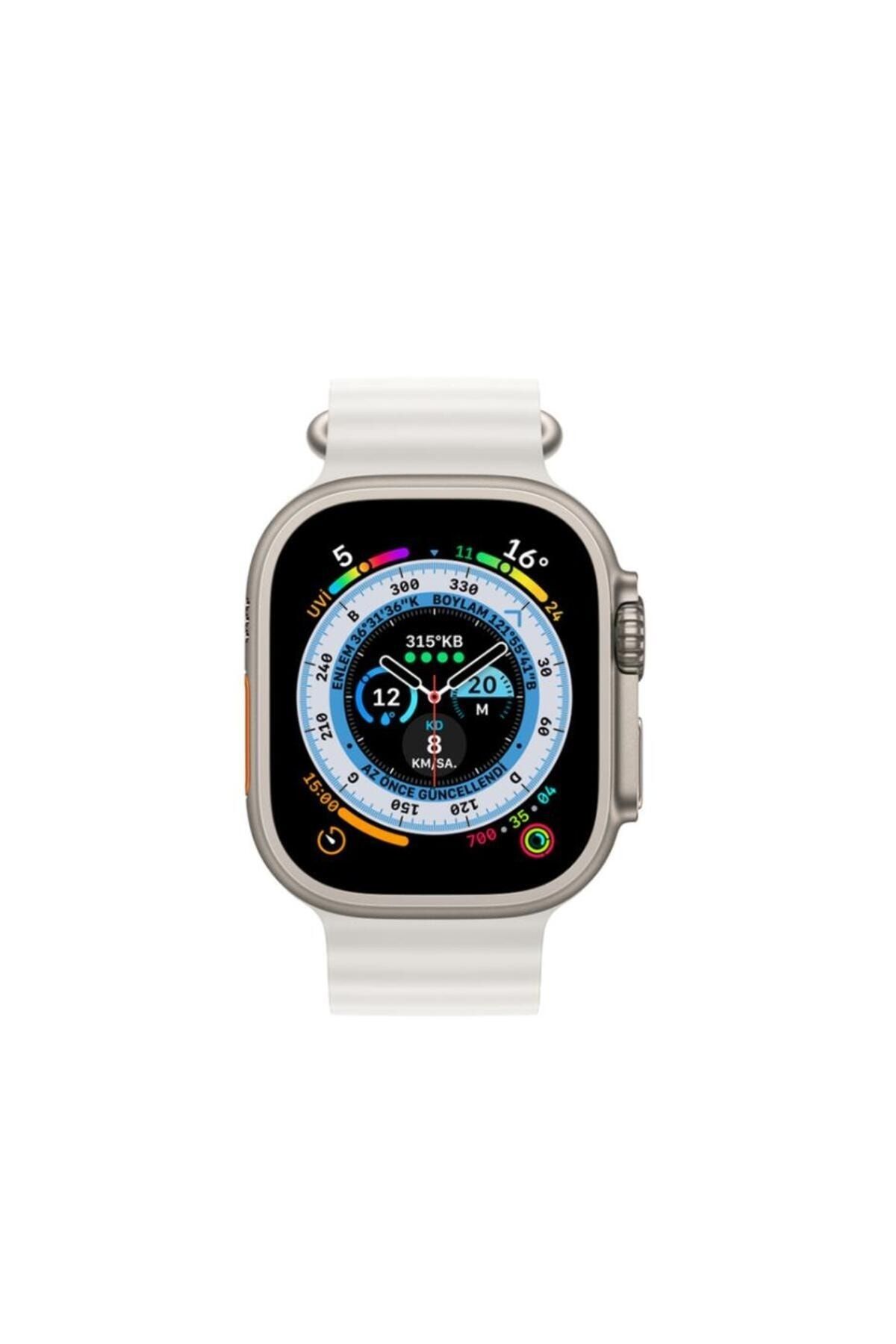 Global GS8 Ultra Android İos Uyumlu Akıllı Saat Gümüş WNE0028