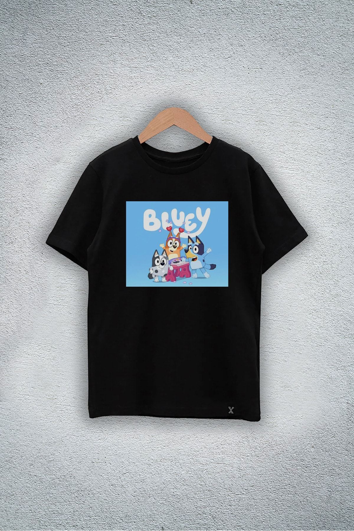 Darkia Bluey Özel Tasarım Baskılı Unisex Çocuk T-shirt Tişört