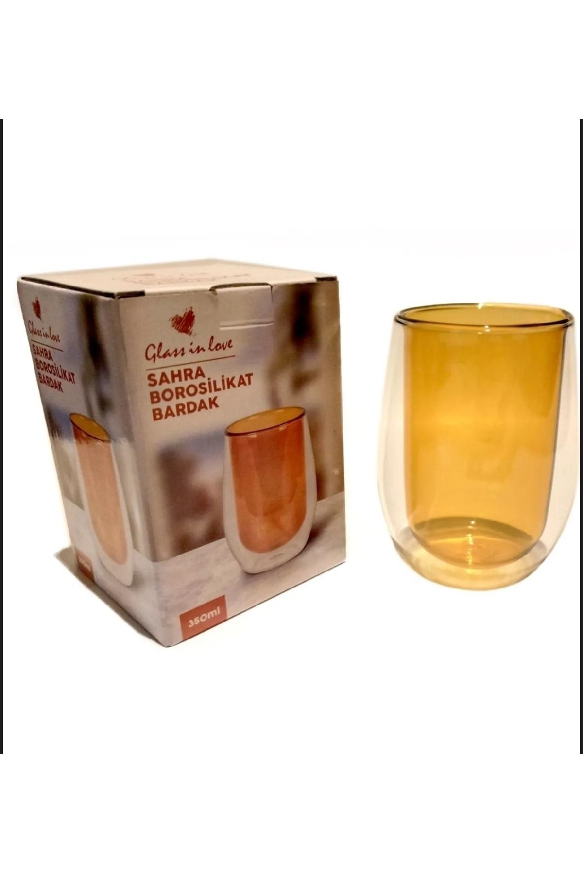 Glass In Love borosilikat bardak sahra model 350 ml
