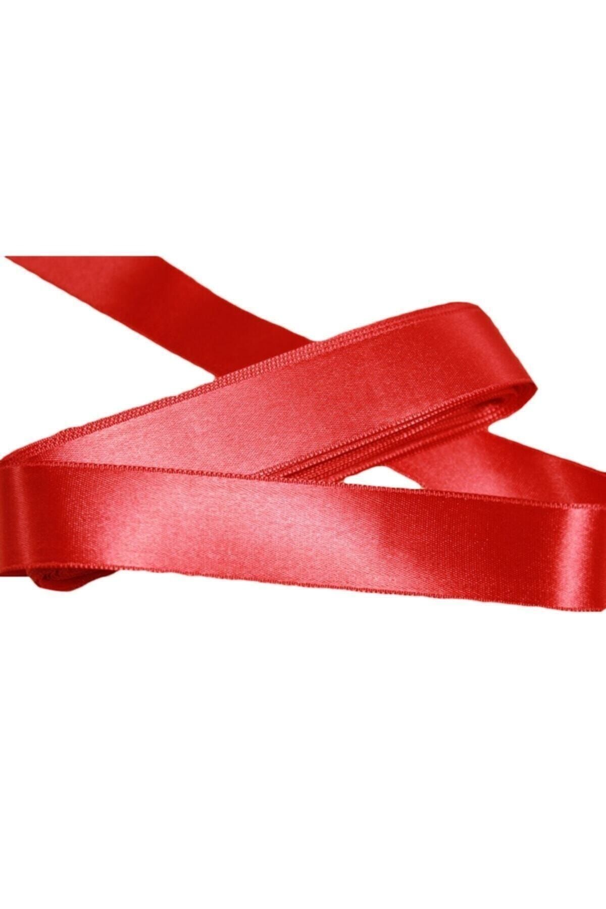 Aker Hediyelik Kırmızı Saten Kurdele Şerit – 3cm 5 Metre Saten Kurdele