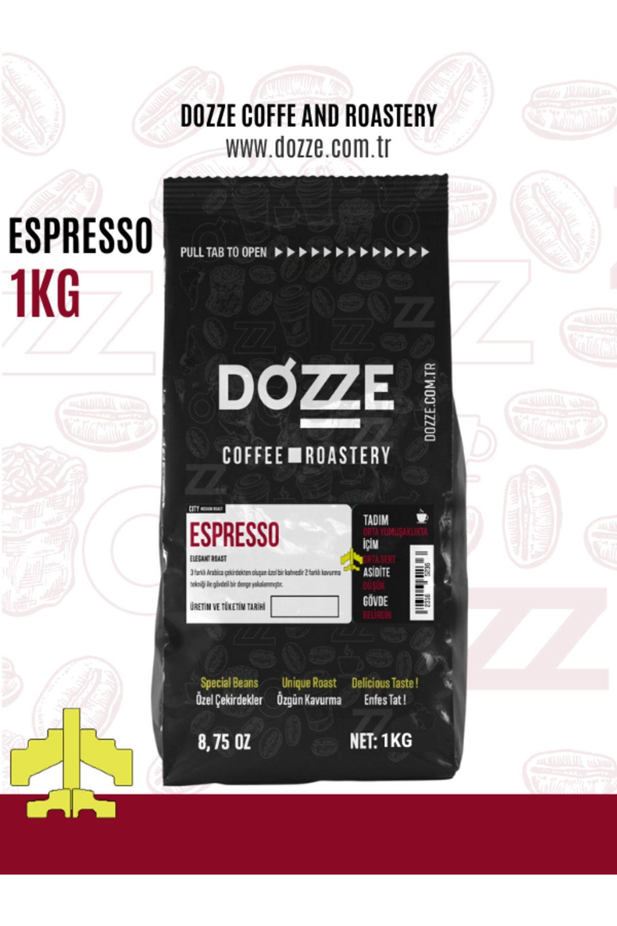 Dozze 1kg Espresso Çekirdek Kahve