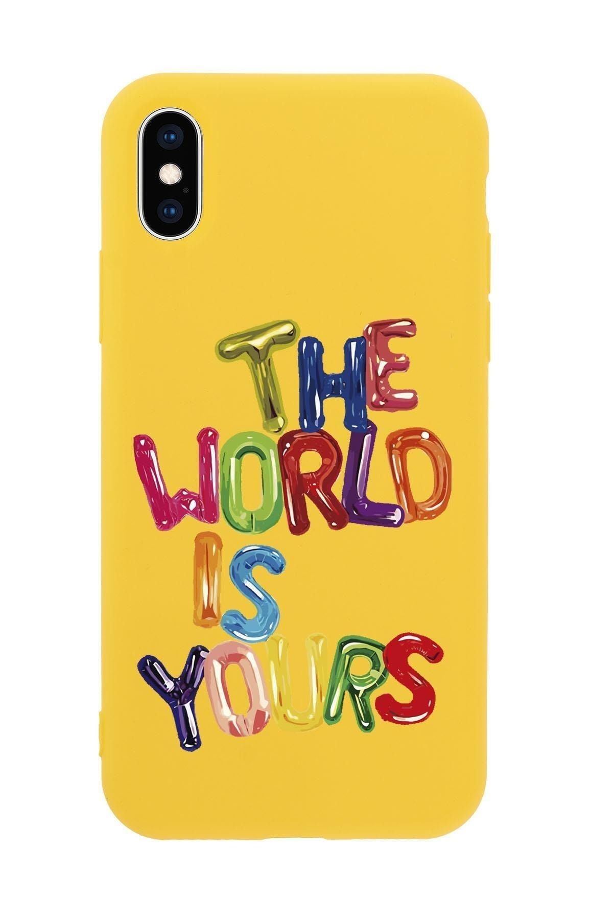mooodcase Iphone Xs Max The World Is Yours Desenli Premium Silikonlu Telefon Kılıfı
