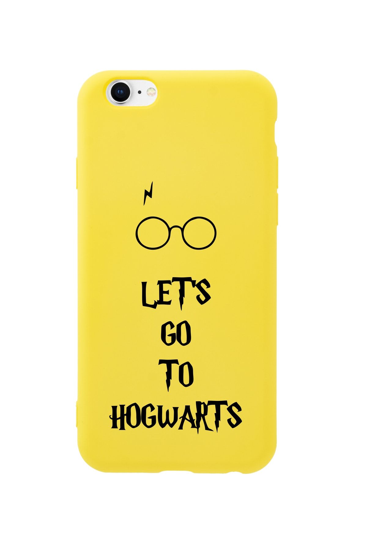 mooodcase Iphone 6 Plus Uyumlu Let's Go Hogwarts Tasarımlı Sarı Telefon Kılıfı