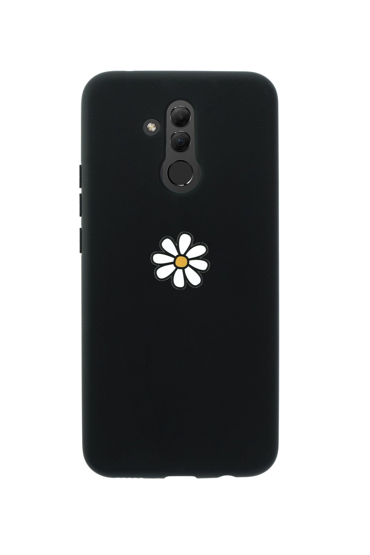 mooodcase Huawei Mate 20 Lite Papatya Premium Silikonlu Siyah Telefon Kılıfı