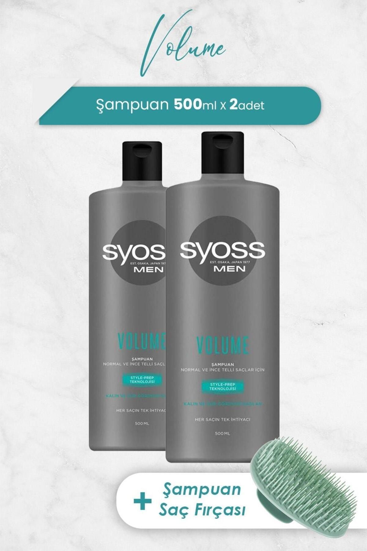 Syoss Men Volume Şampuan 500 ml x 2 Adet ve Şampuan Fırçası