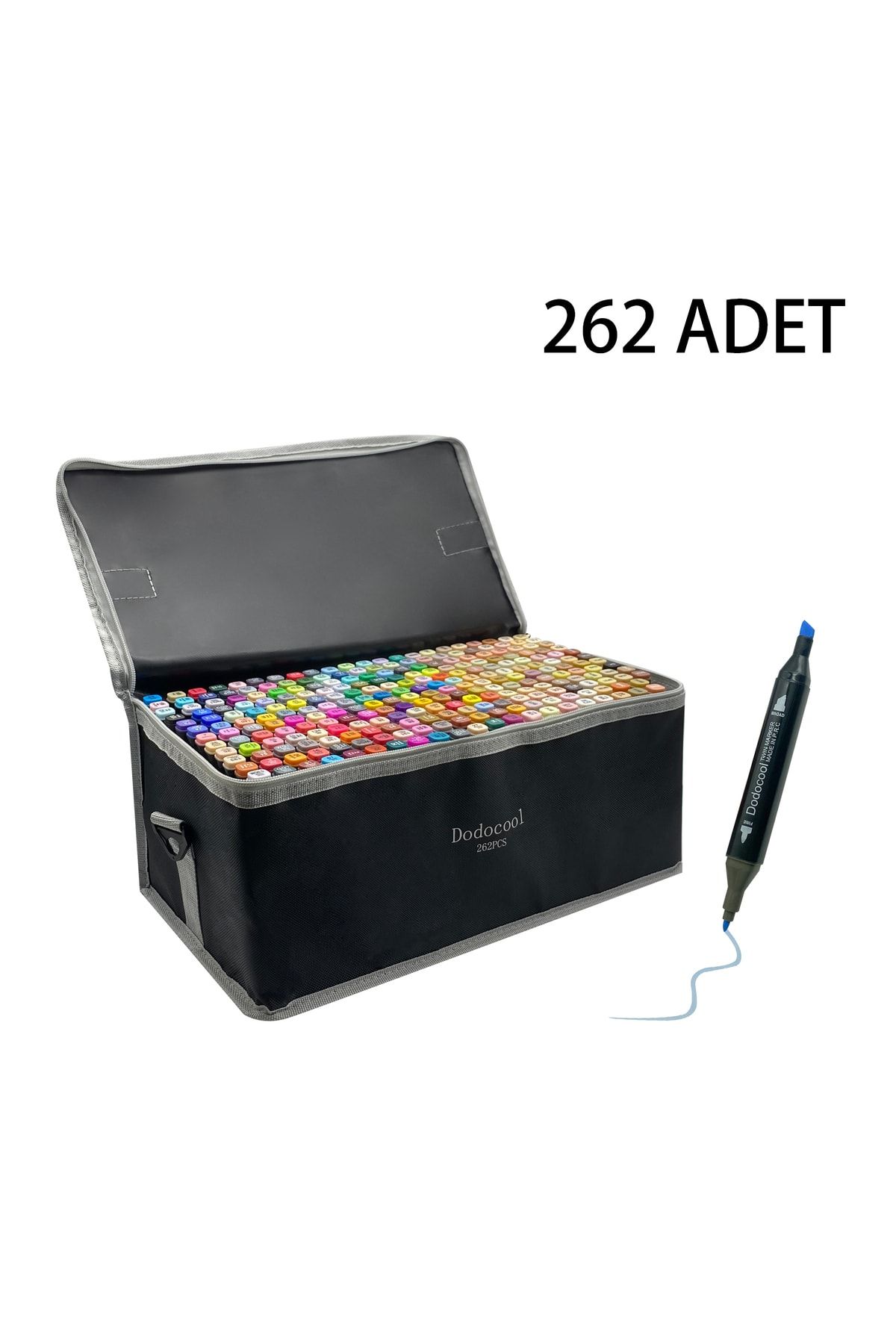Dodocool 262’li Çift Uçlu Touch Marker Art Tasarım Kalem Seti Çanta Taşınabilir İthal Ürün