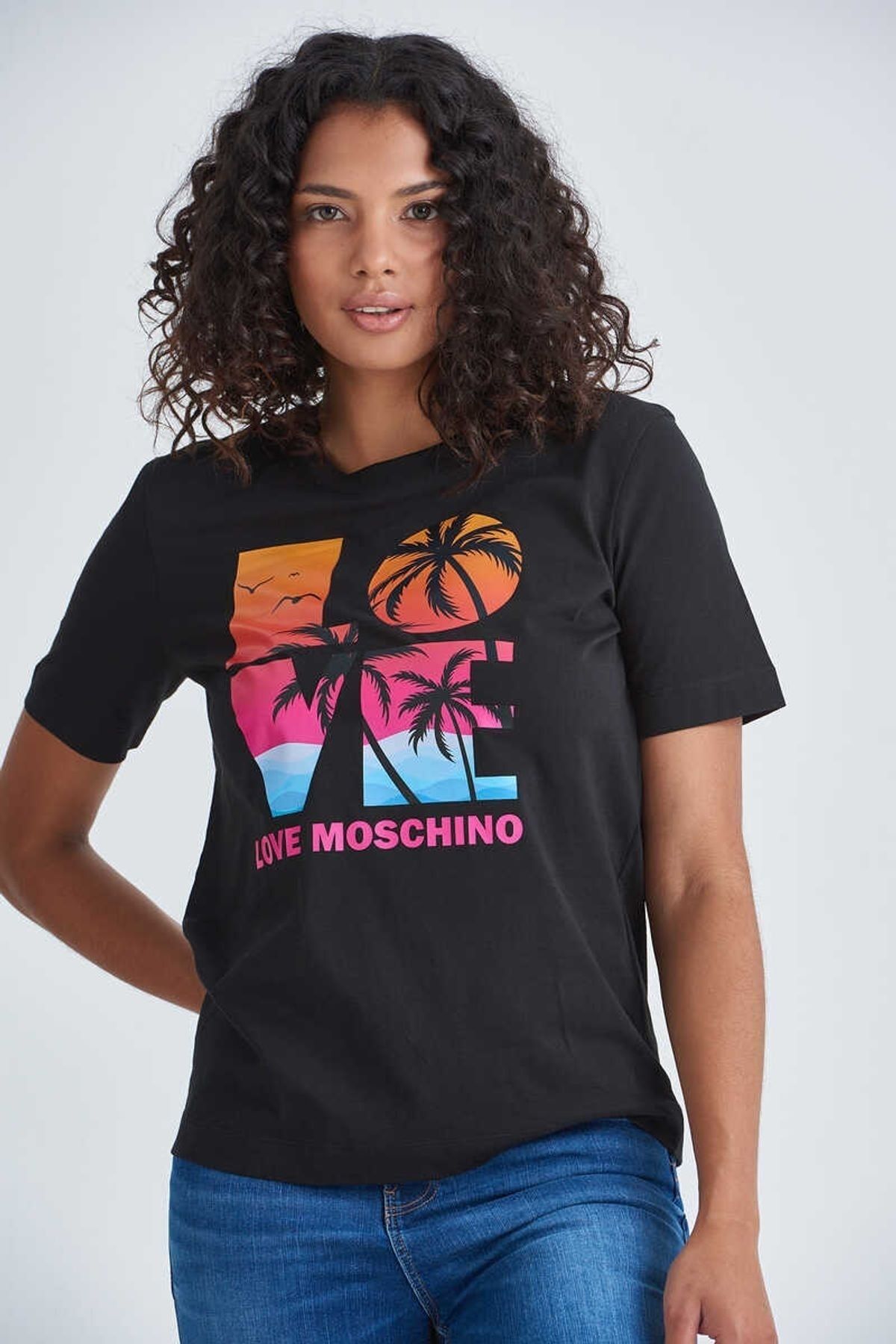 Moschino Yazılı Kadın T-Shirt