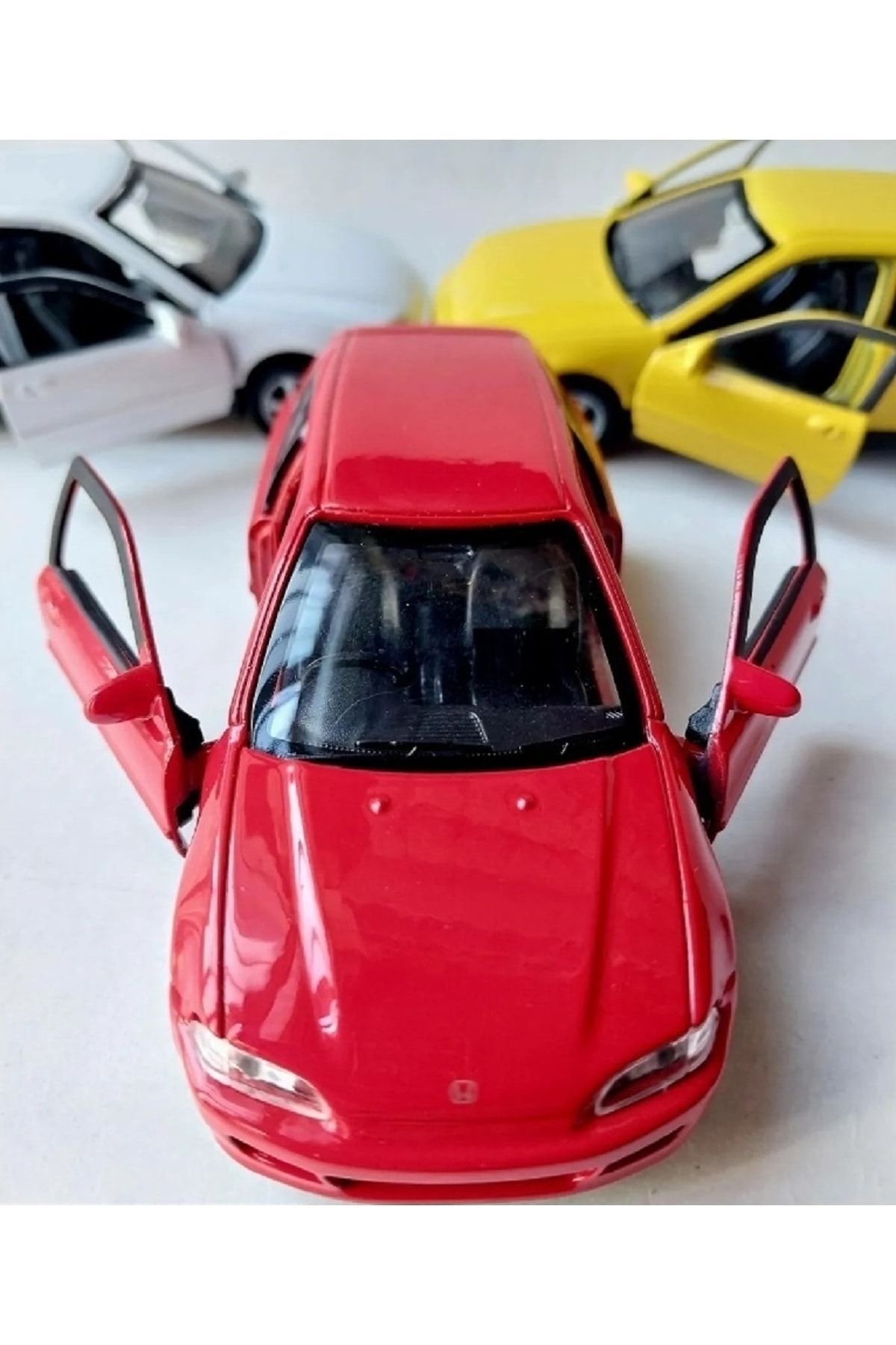 ALYTOYS Honda Cıvıc Efsane Kasa Diecast Metal Collectıon Çekbırak Araba Kapı Açılır Red