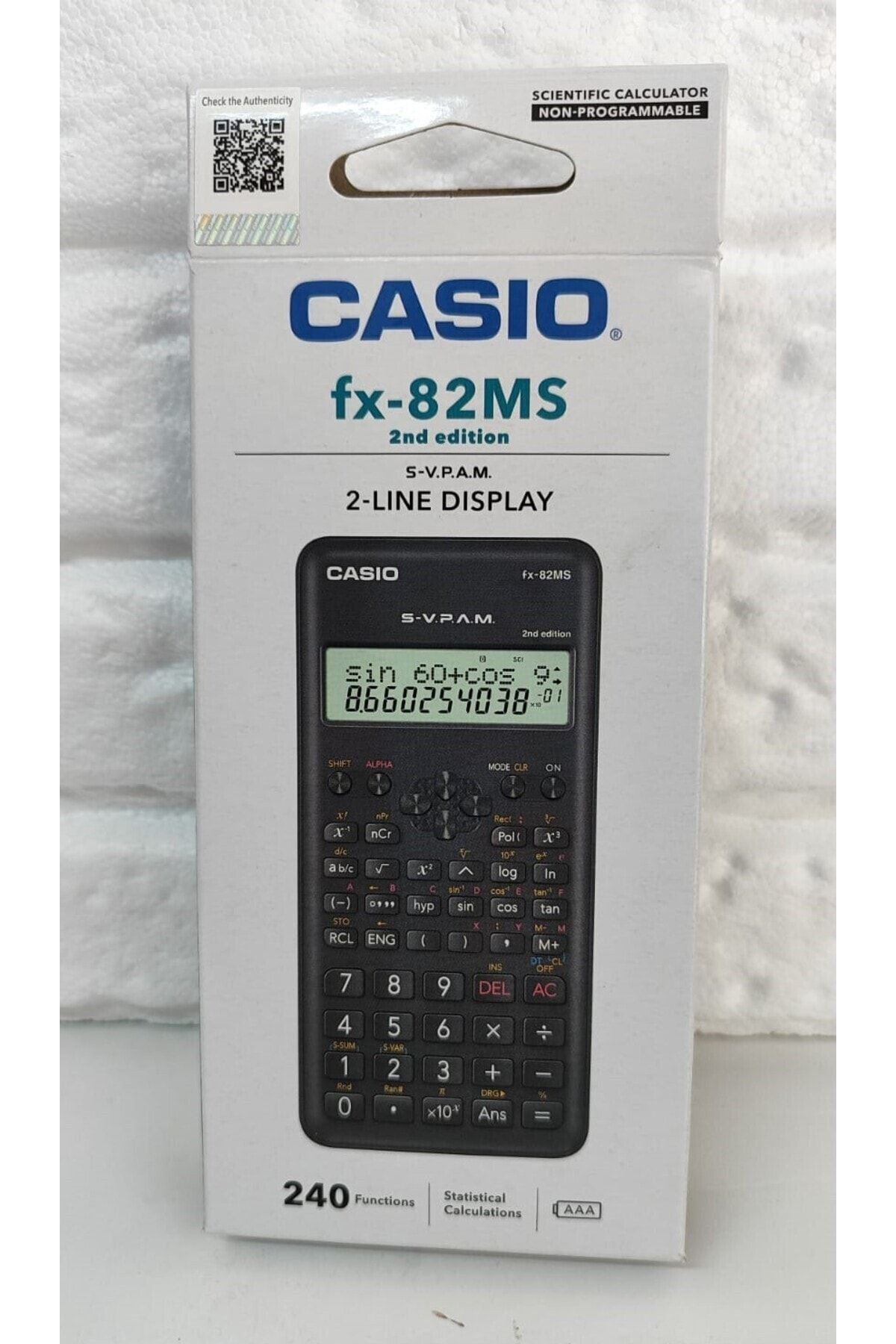 Casio Fx-82ms W2- 2. Versiyon Bilimsel Fonksiyonlu Hesap Makinesi 240 Fonksiyonlu
