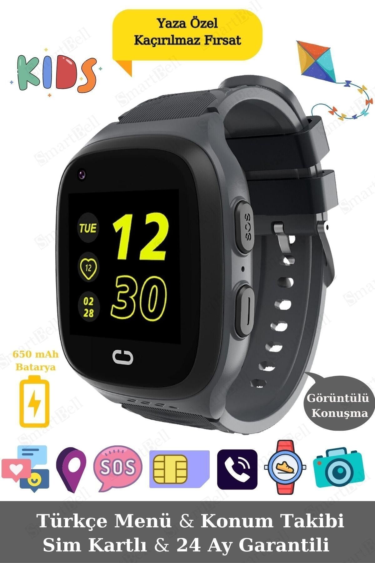 Smartbell Q540 Plus Sim Kartlı Akıllı Çocuk Saati Görüntülü Arama Konum Takibi Çocuk Akıllı Okul Saatleri