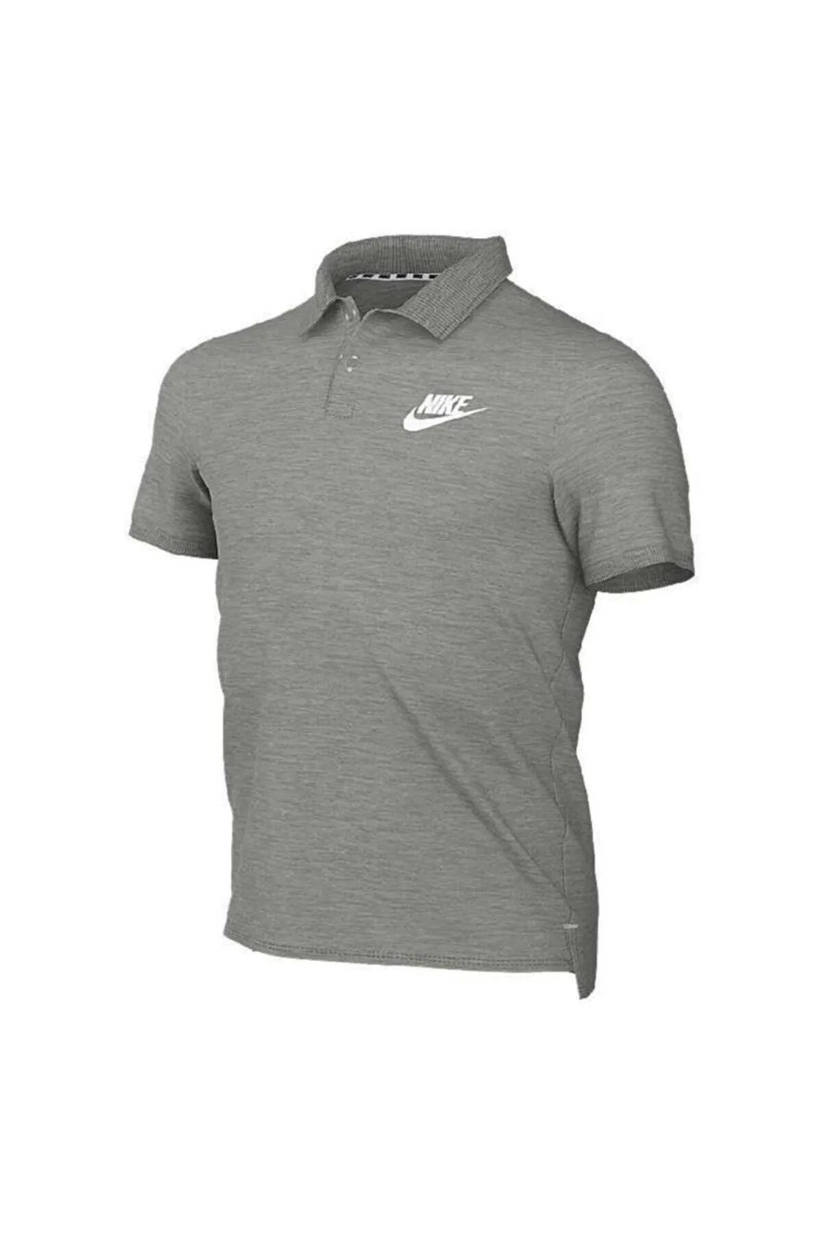Nike sportswear unisex çocuk polo yaka gri t-shirt bq6395