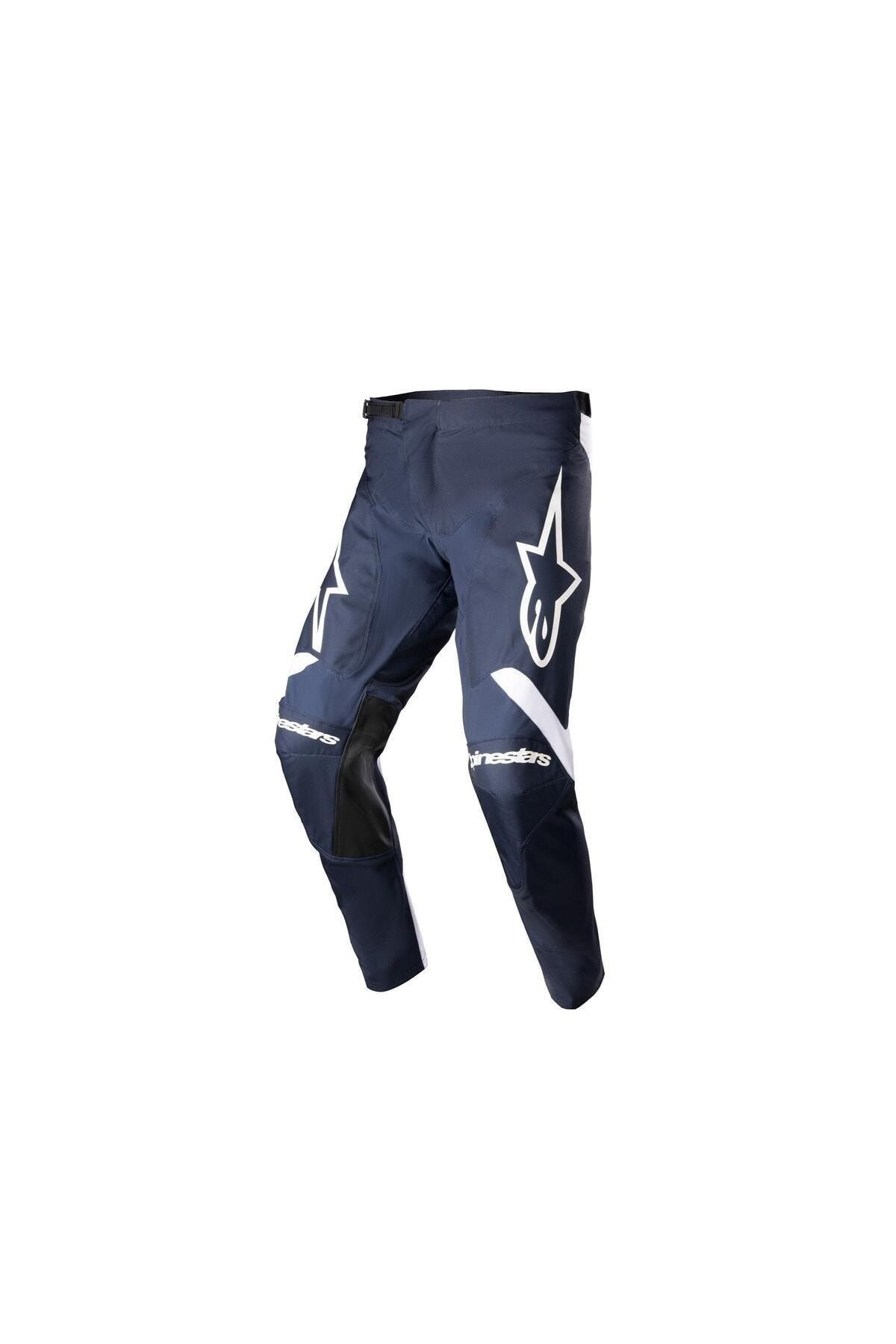 Alpinestars Racer Hoen Kros Motosiklet Pantolonu (Mavi / Beyaz)