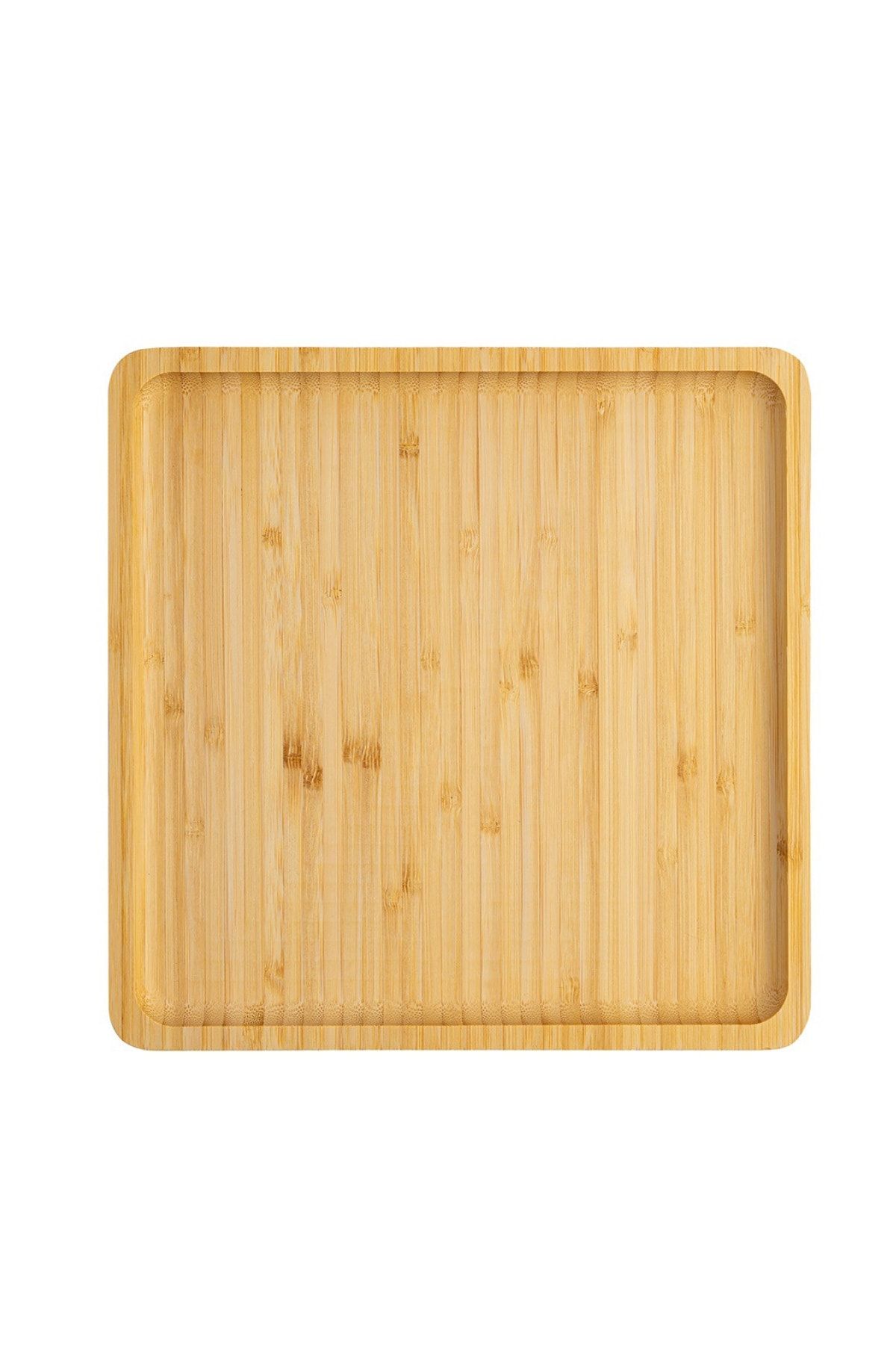 Kitchen Design Lab Orta Boy Bambu Kare Sunum Tabağı / Sunum Tepsisi 25 Cm - 1 Adet