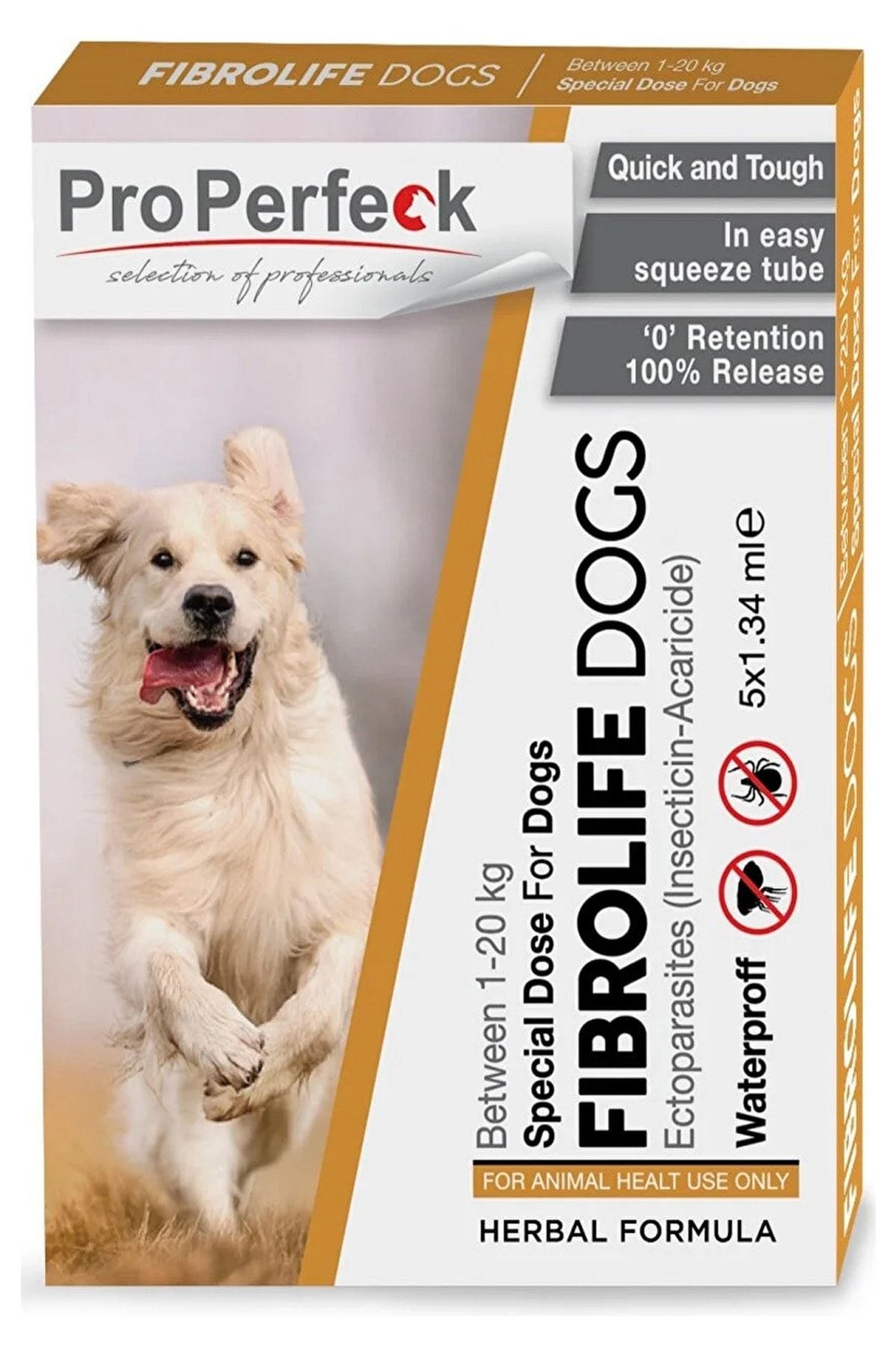 pro perfeck Köpek Ense Bit Pire Kene Deri Bakımı Bitkisel Damla Dış Parazit ( 1-20 Kg ) 5 Adet Tüp