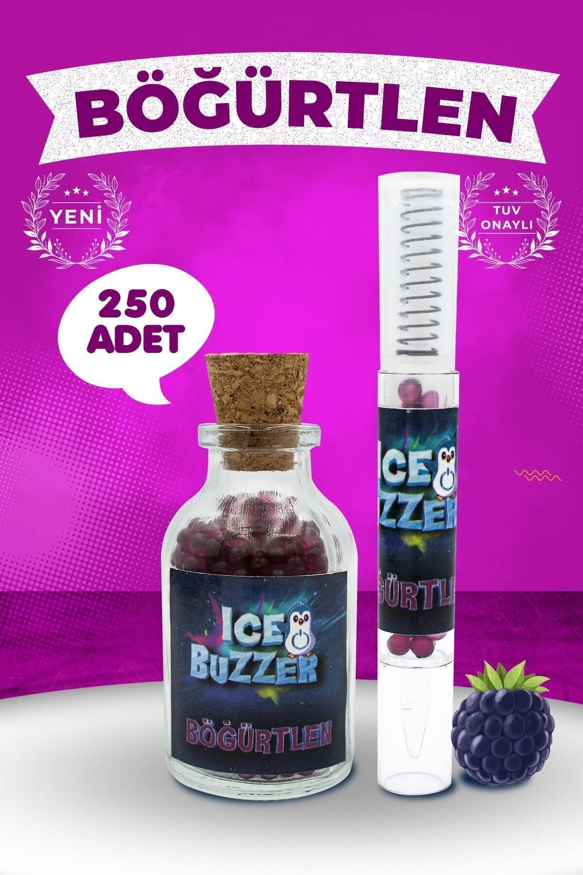 Crush Bomb Ice Buzzer Mentol Topu 250 Adet Böğürtlen Aromalı+aplikatör