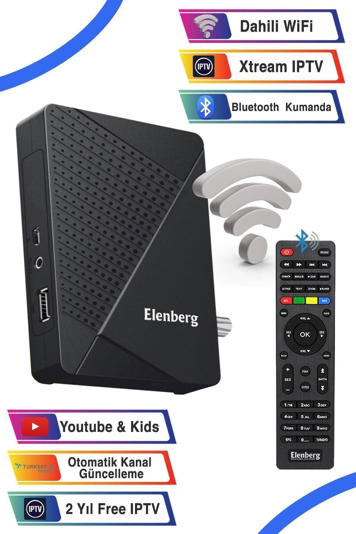 Elenberg Çanaklı Çanaksız Dahili Wi-fi Internet Tv Destekli Full Hd Uydu Alıcı Bluetooth Kumandalı