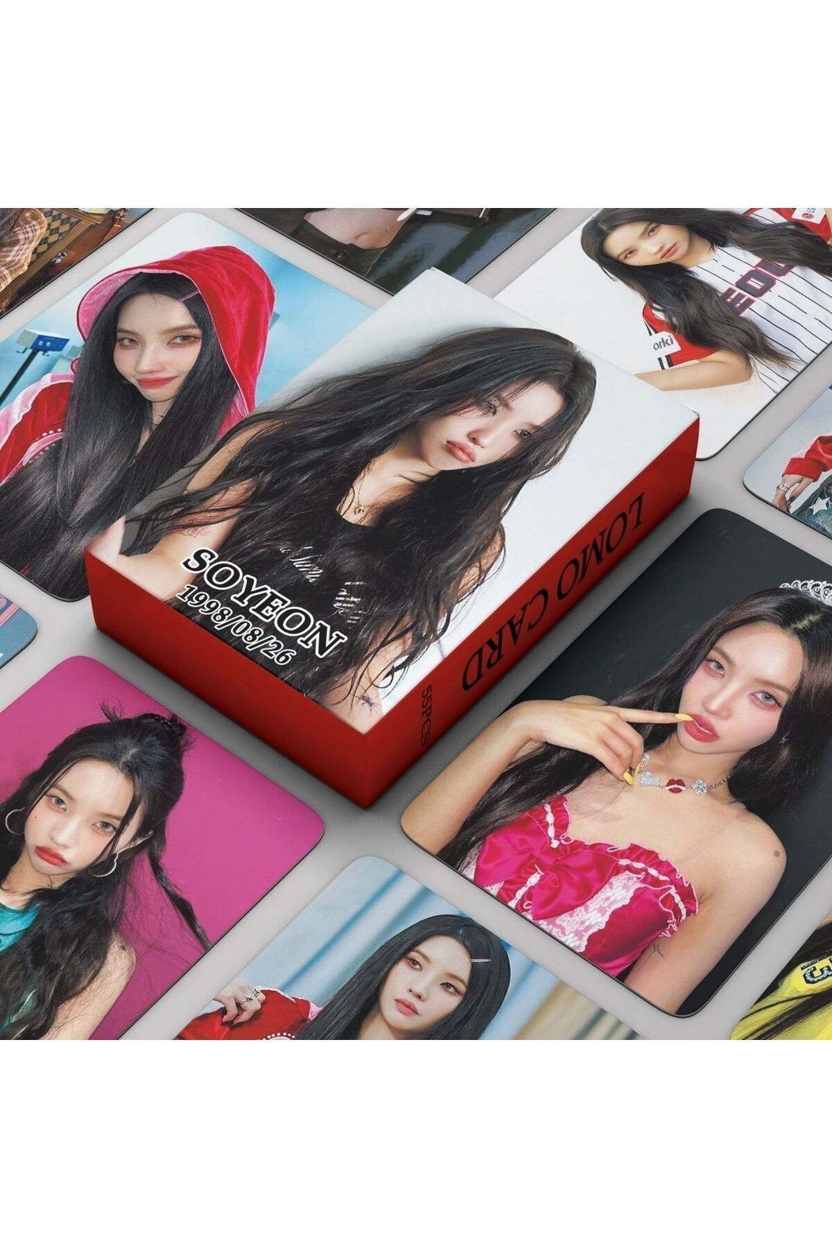 Kpop Dünyasi (G)I-DLE '' Soyeon '' Çift Yön Baskılı Lomo Card Seti