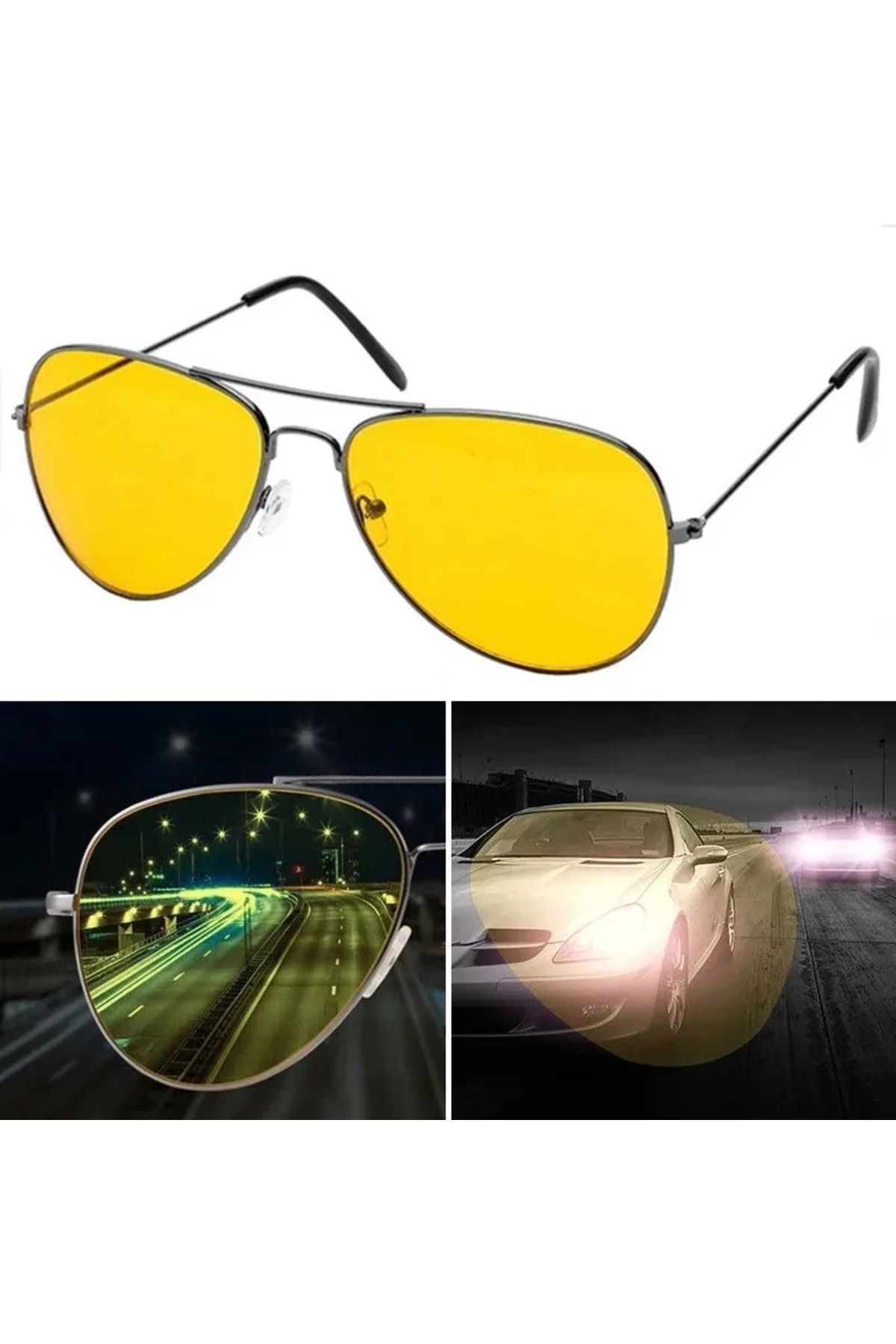 AVİPOLES Gece görüş sürüş gözlüğü araç sürüş gözlüğü unisex Yeni sezon Yeni model