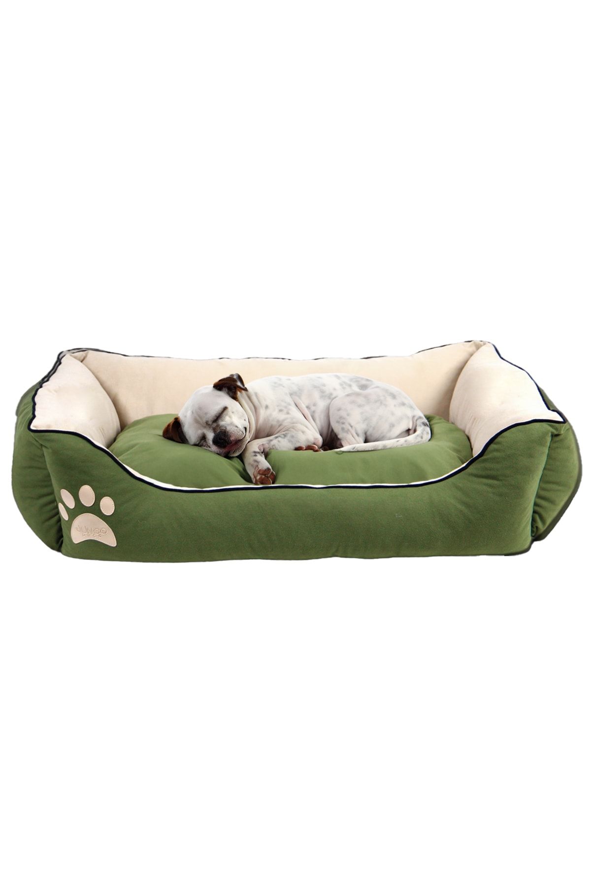 Jungo Pets Lucy Yeşil & Ekru Yüksek Kaliteli Köpek Yatağı