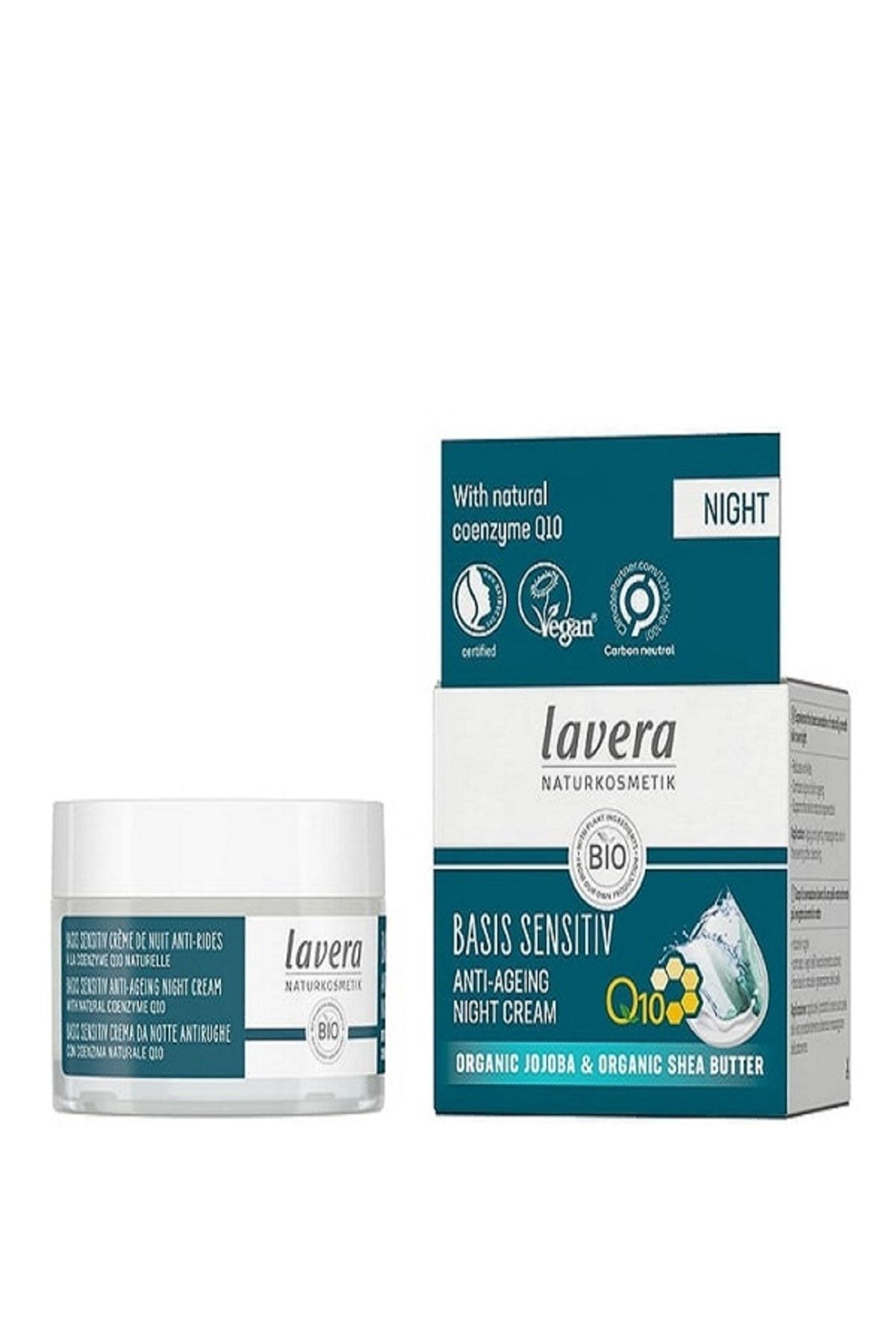 Lavera Basis Sensitiv Anti-Ageing Q10 Yaşlanma Karşıtı Gece Kremi 50 ml