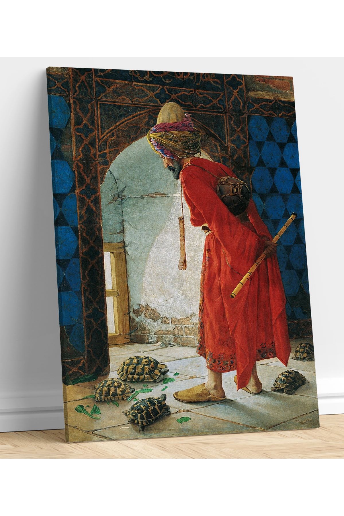 StellaStore Osman Hamdi Bey - Kaplumbağa Terbiyecisi Tablo - 40cm x 60cm