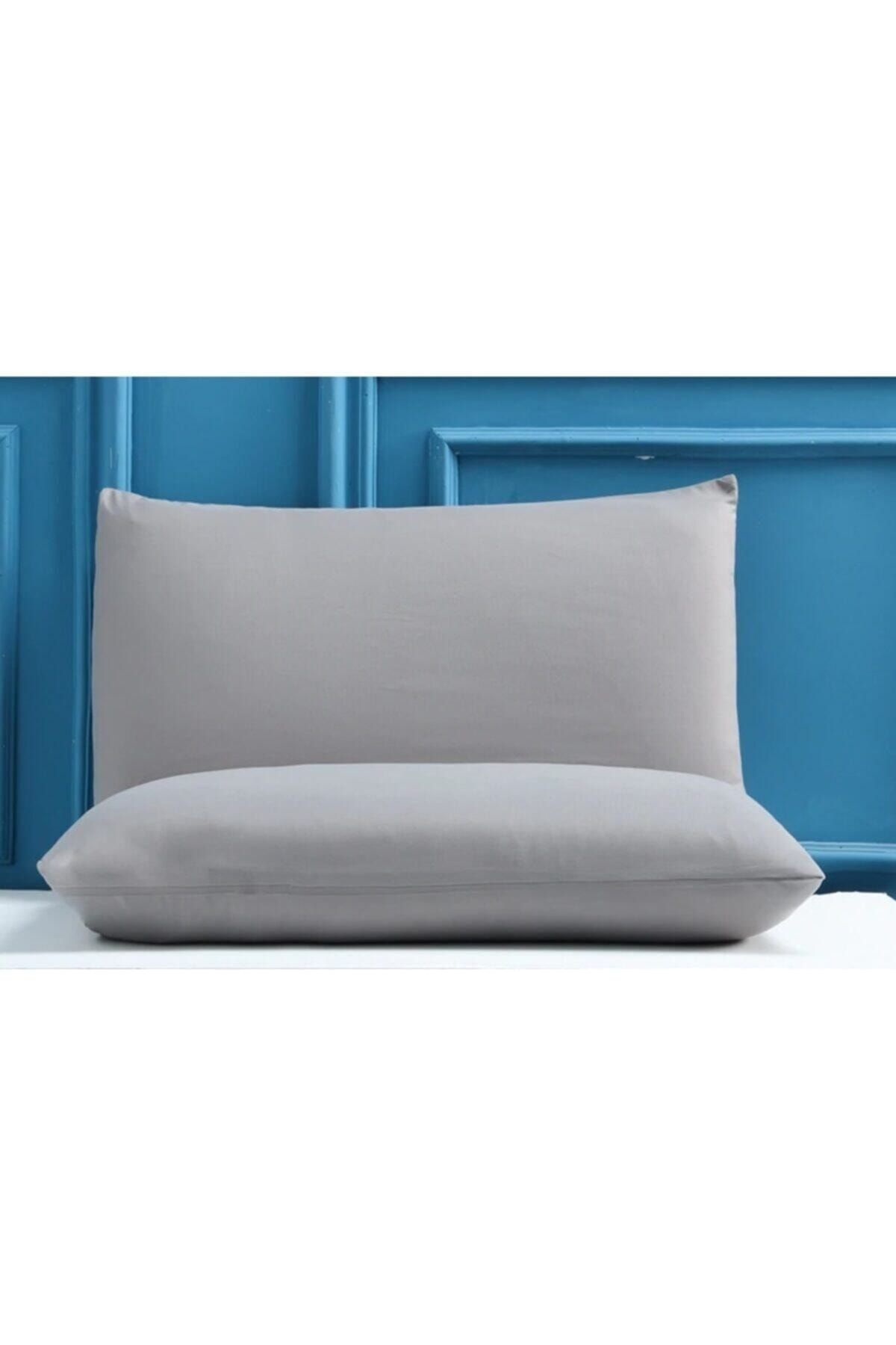 İz Home Comfort Gri Yastık Kılıfı 2li Set Pamuk (50x70)