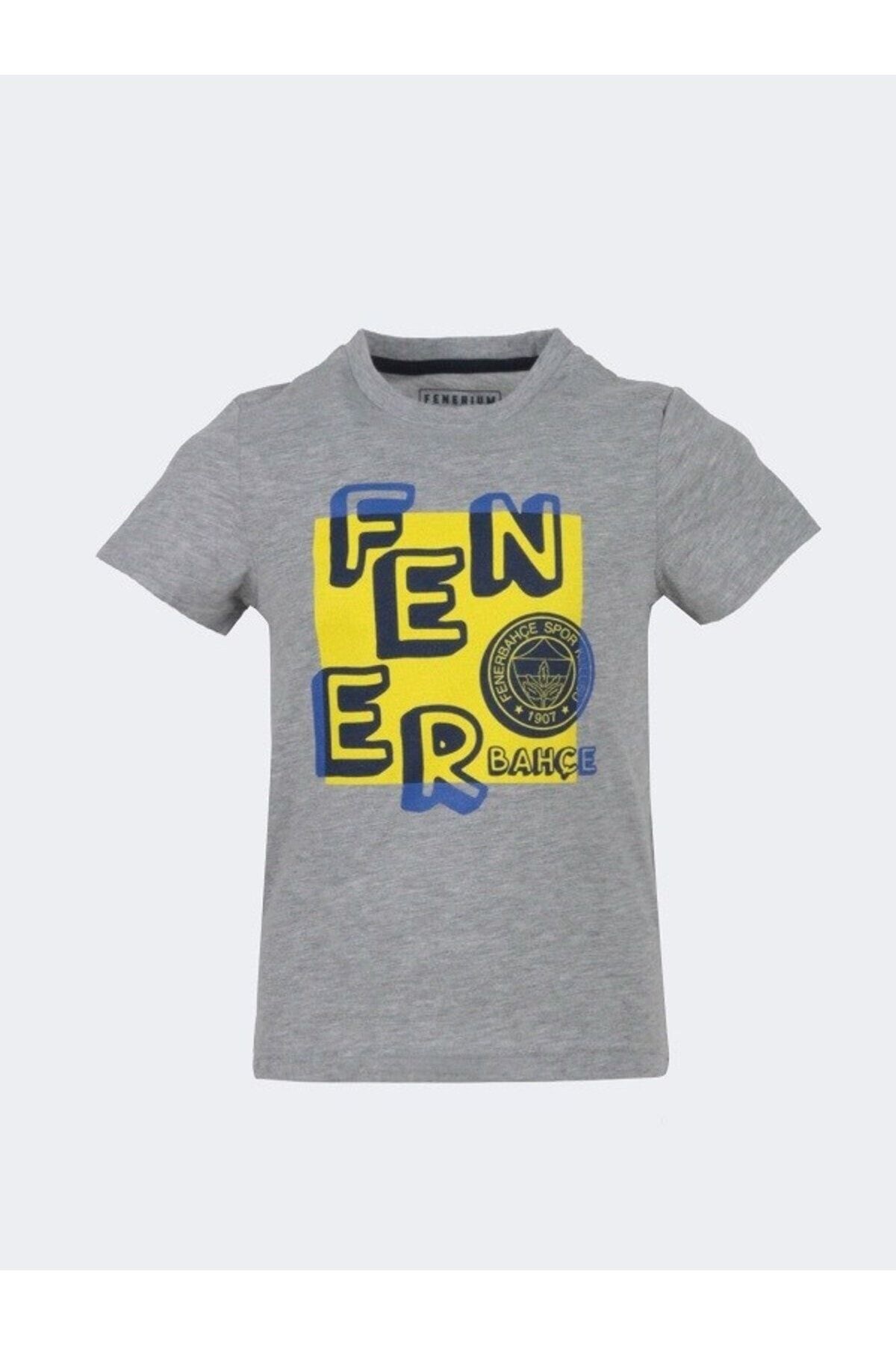 Fenerbahçe Fenerbahçe Çocuk Gri Melanj Tribün Fb Logo Tshirt